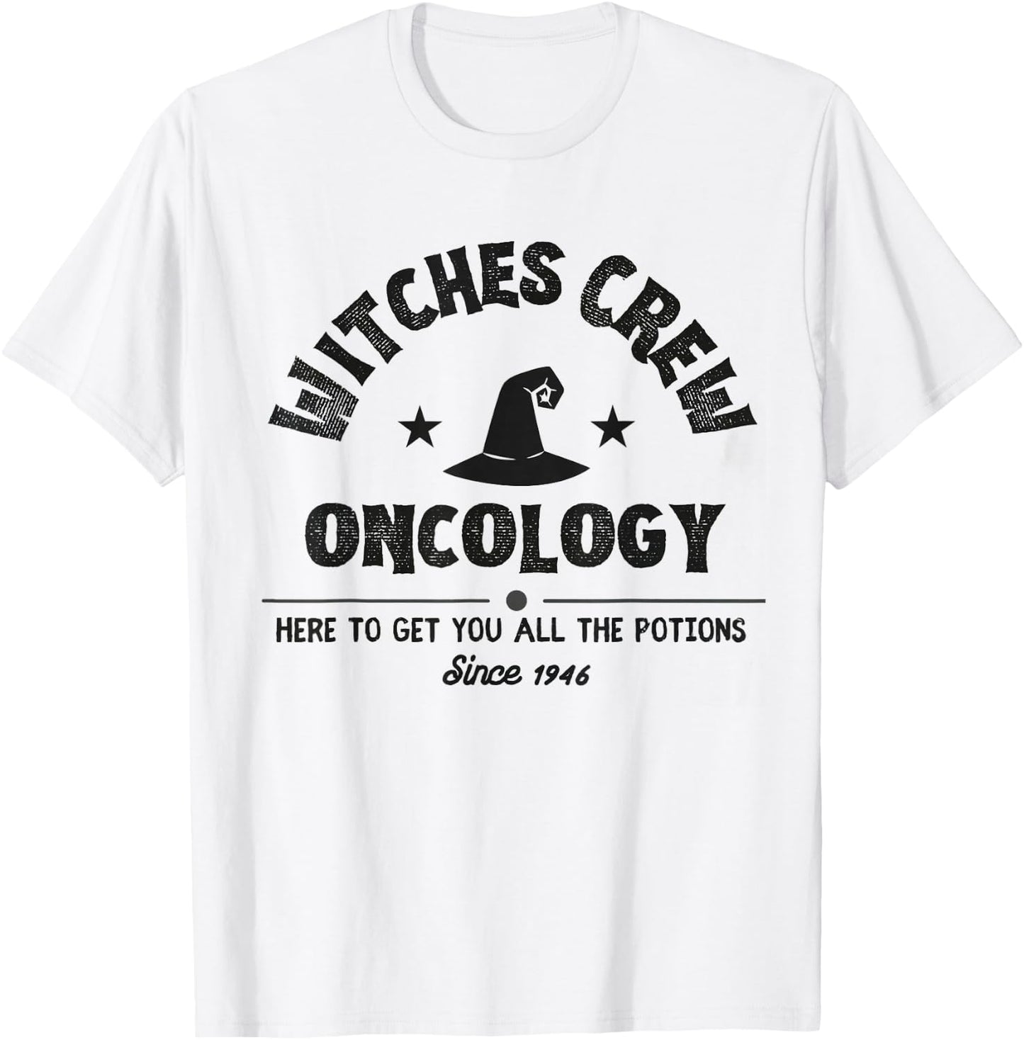 Witches Crew Oncology Nurse Team Halloween Cancer Awareness T-Shirt - T-Shirt | White
