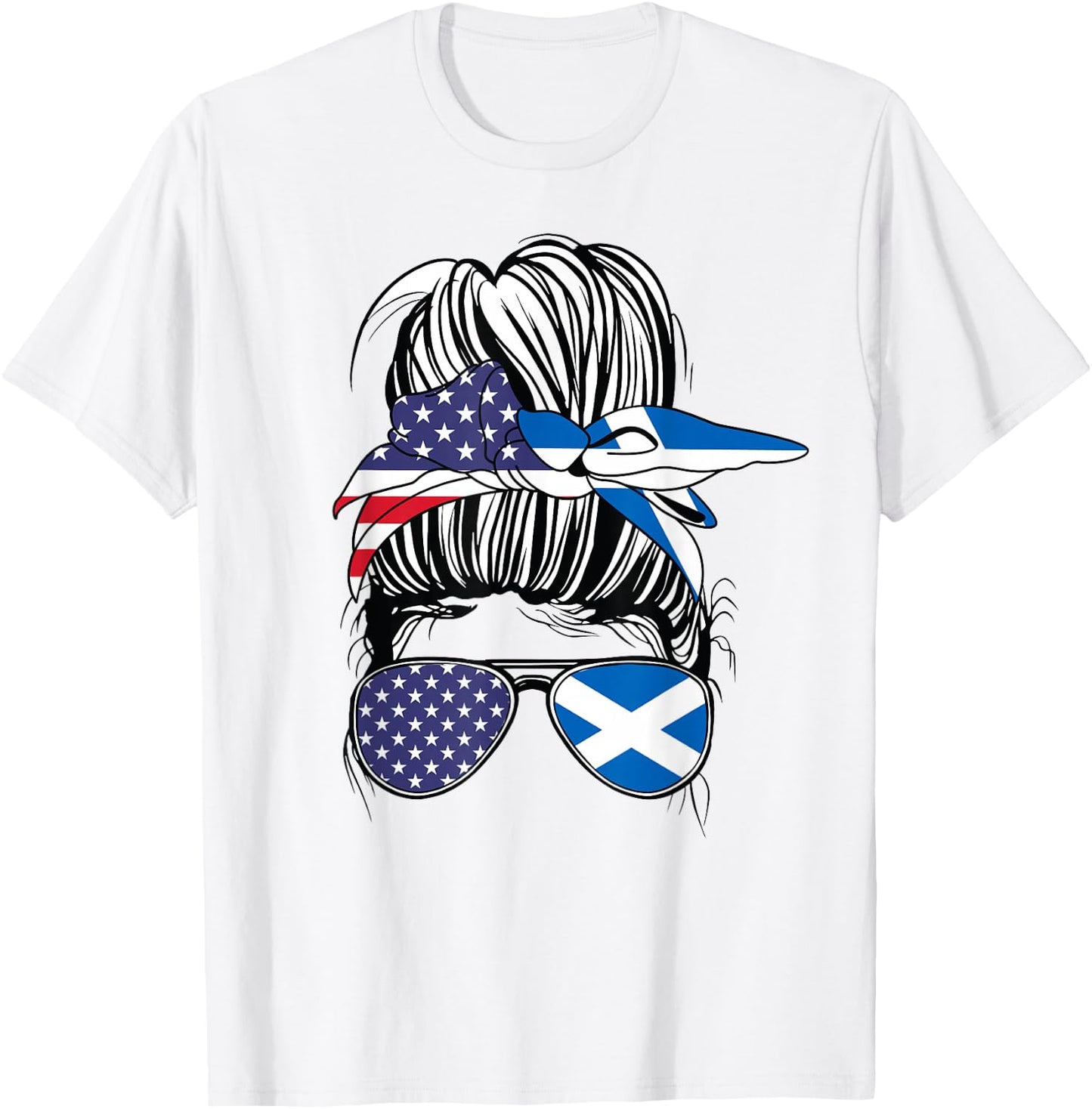 Scottish American Heritage Scottish Women USA Girl Scotland T-Shirt - T-Shirt | White