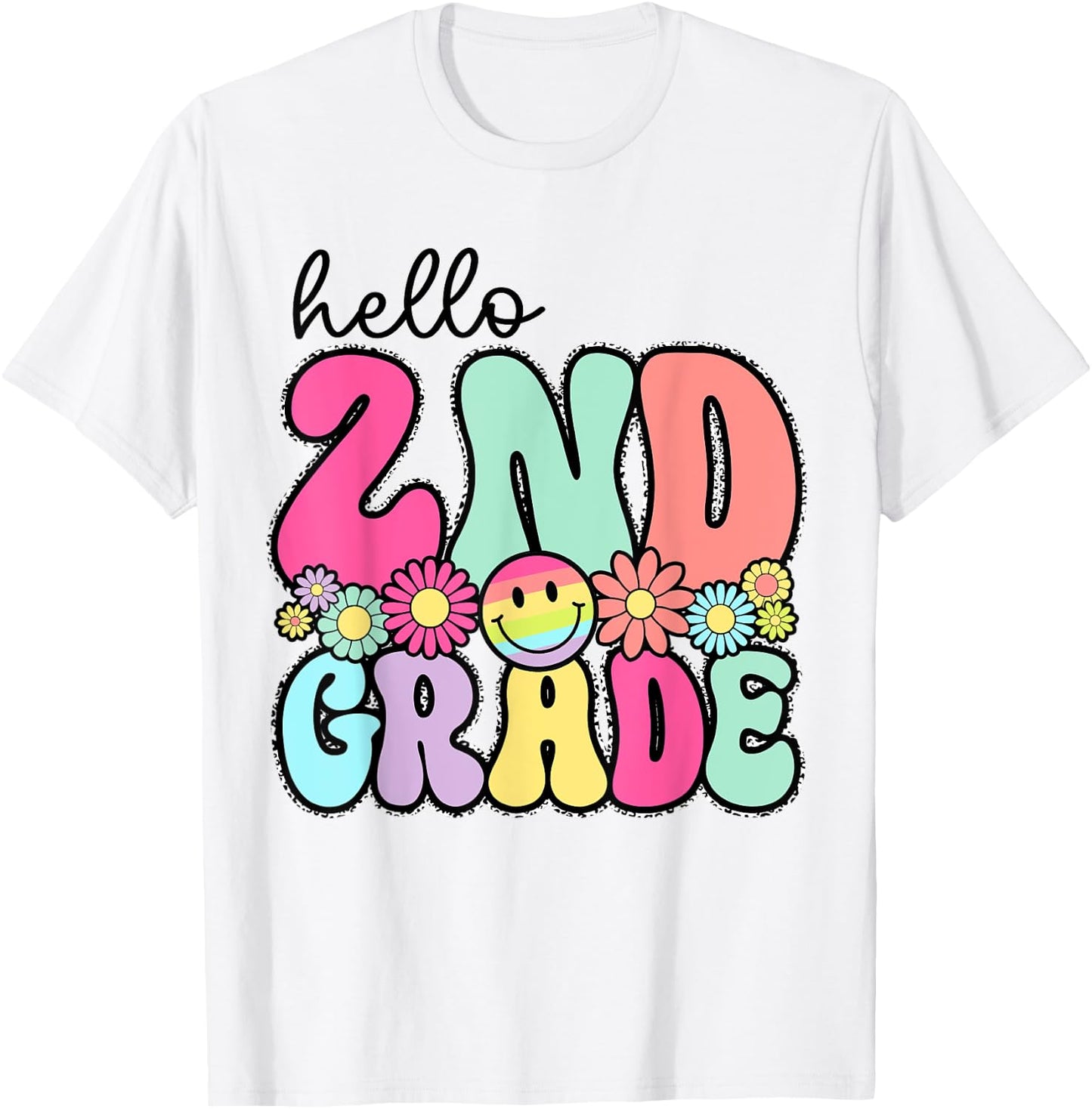 Hello 2nd Grade First Day Back To School Teachers Girls Kids T-Shirt - T-Shirt | White