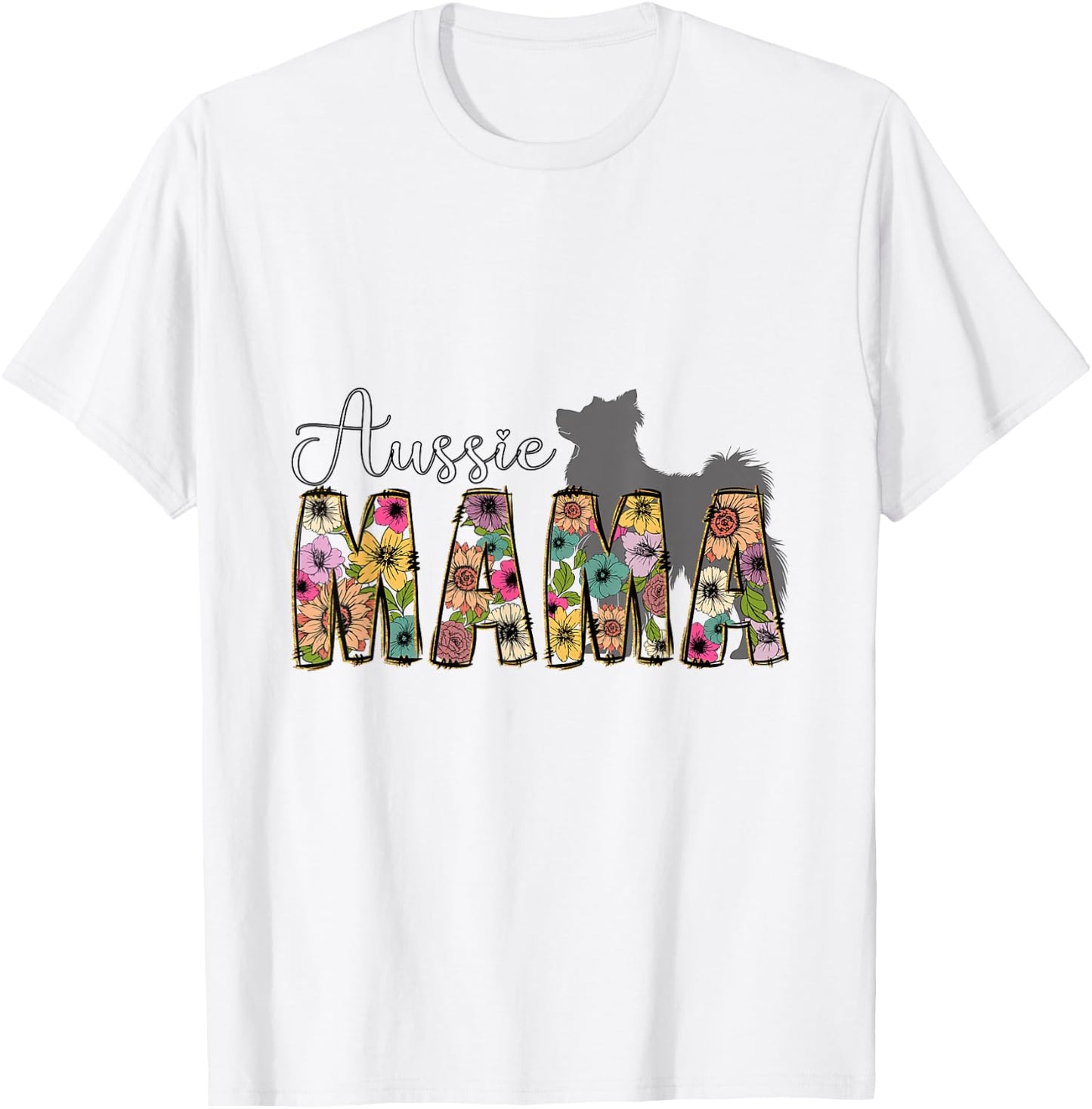 Australian Shepherd Aussie Dog Men Women Kids T-Shirt - T-Shirt | White
