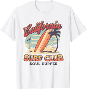 California Surf Club USA California Beach Men Women Kids T-Shirt - T-Shirt | White