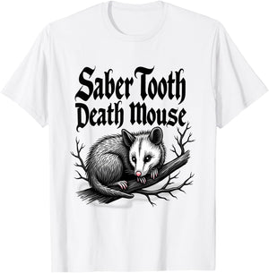 Saber Tooth Death Mouse Opossum Possum T-Shirt - T-Shirt | White