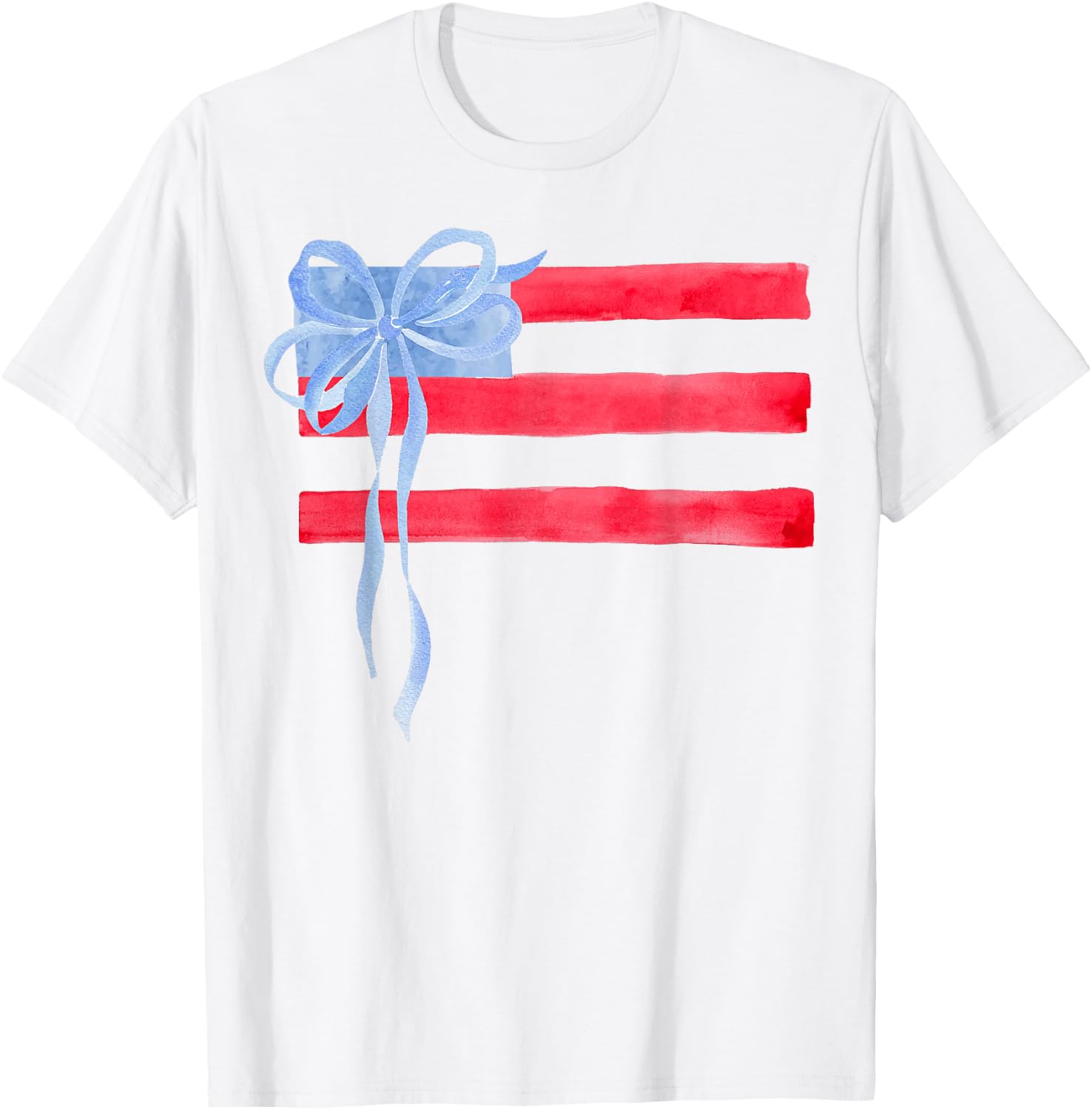 Hair bow American Flag 4th Of July T-Shirt - T-Shirt | White