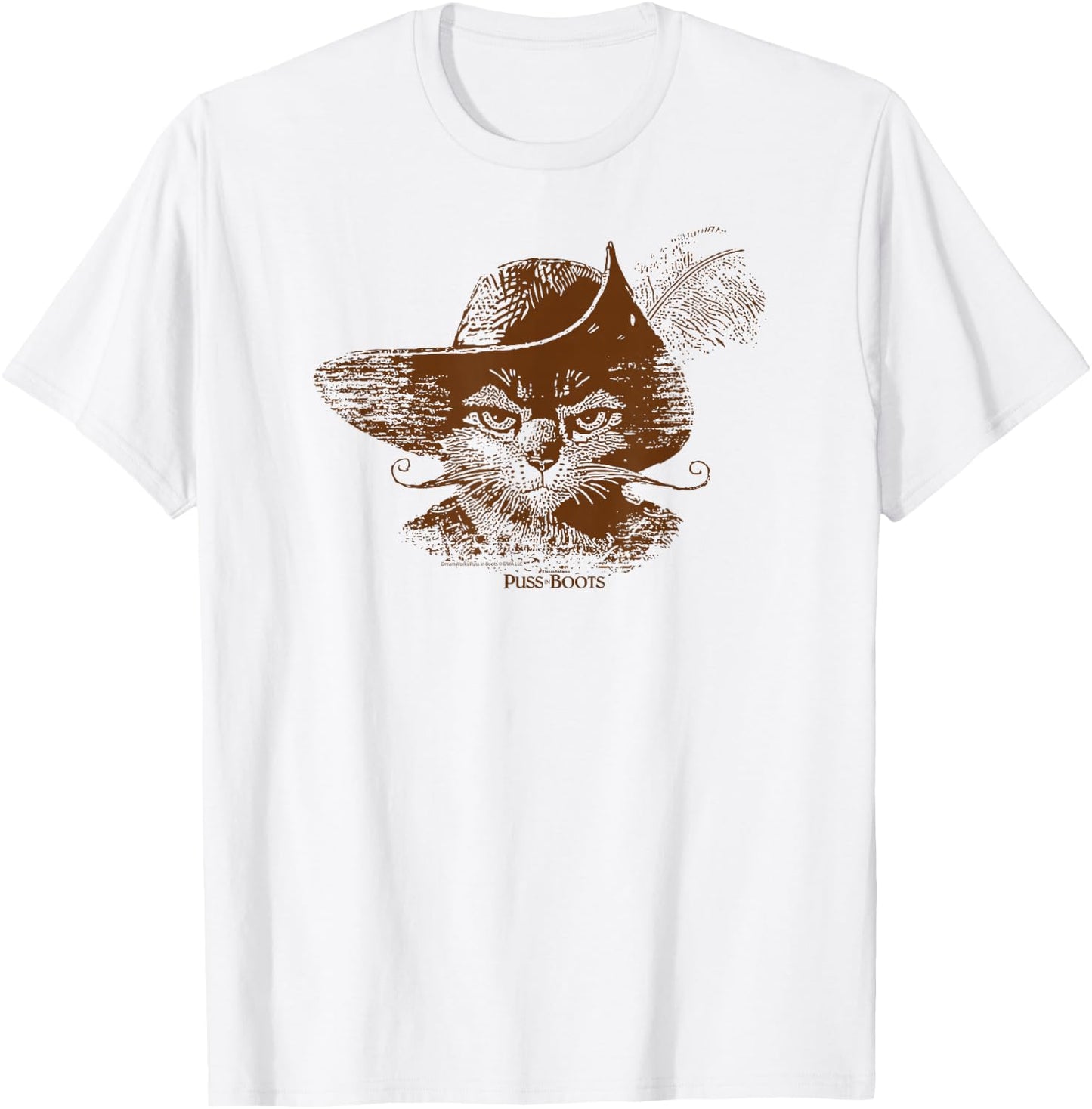 DreamWorks Puss in Boots Lithograph T-Shirt - T-Shirt | White