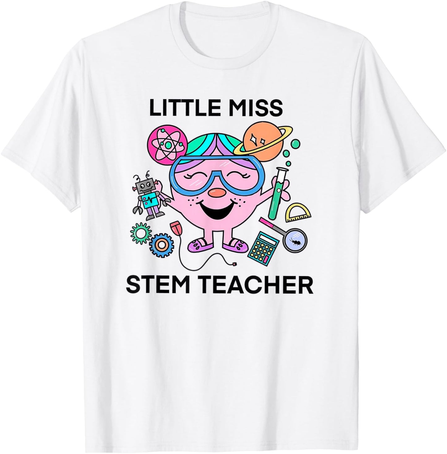 Little Miss Stem Teacher T-Shirt - T-Shirt | White