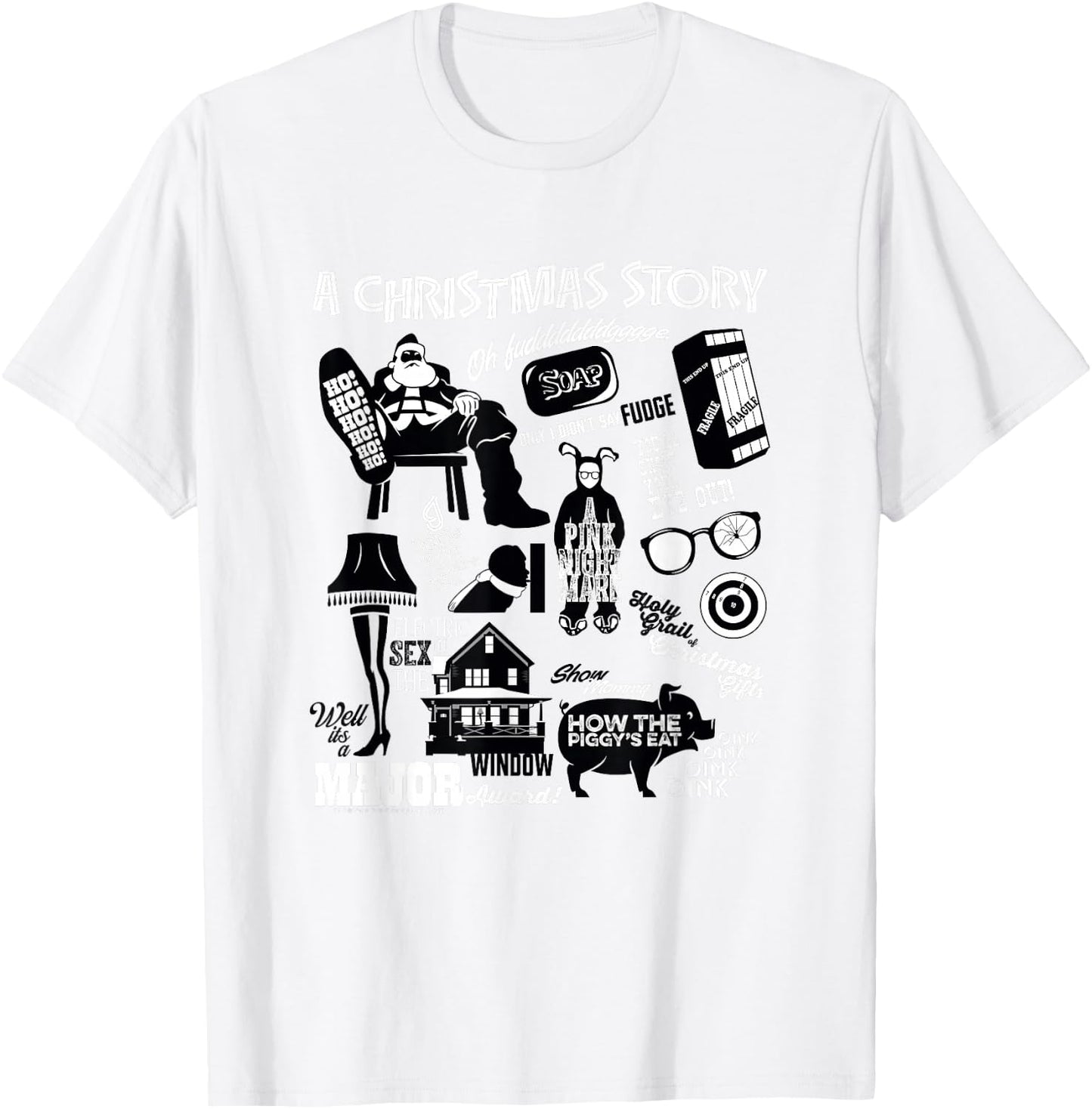 A Christmas Story Highlight Collage T-Shirt - T-Shirt | White