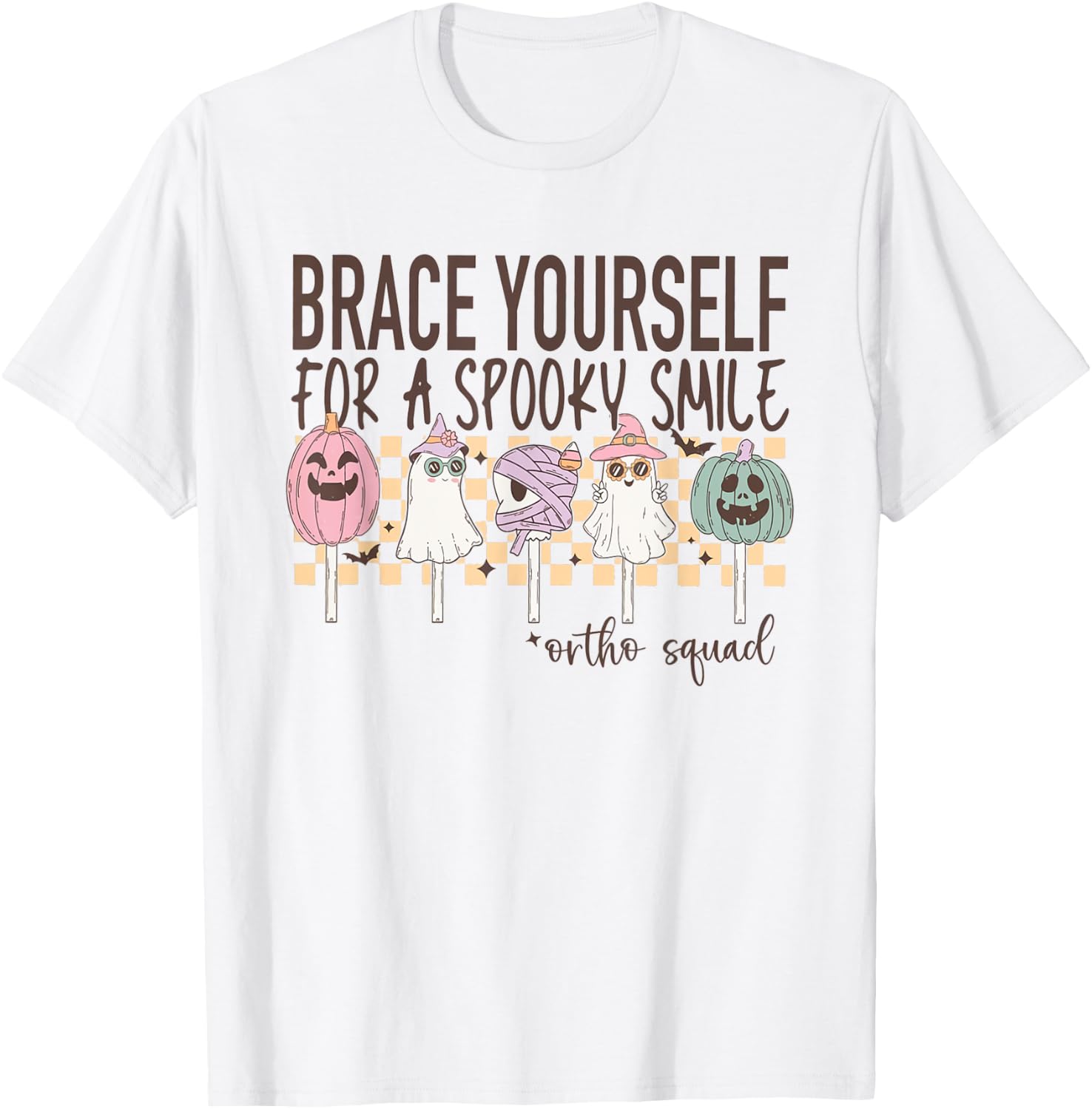 Women Ortho Squad Halloween Ghosts Orthodontist Assistant T-Shirt - T-Shirt | White