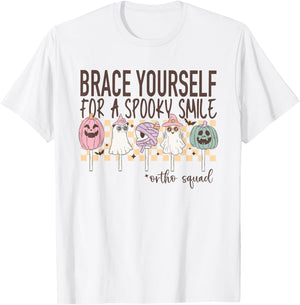 Women Ortho Squad Halloween Ghosts Orthodontist Assistant T-Shirt - T-Shirt | White