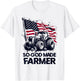 So God Made Farmer - Funny Patriotic USA Farming Lover T-Shirt - T-Shirt | White