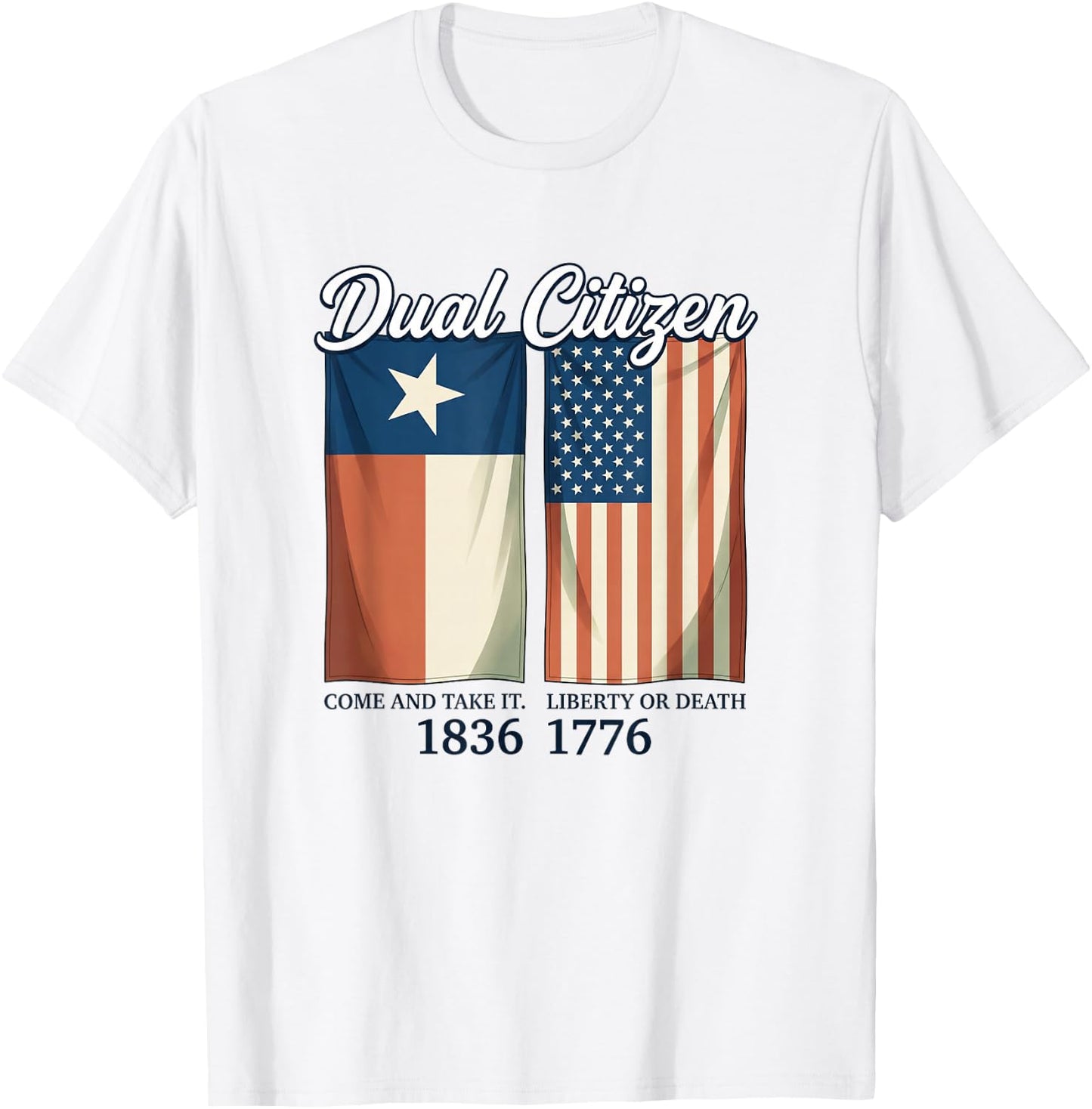 Dual Citizen Texas Pride Born and Raise USA TX Map Flag T-Shirt - T-Shirt | White