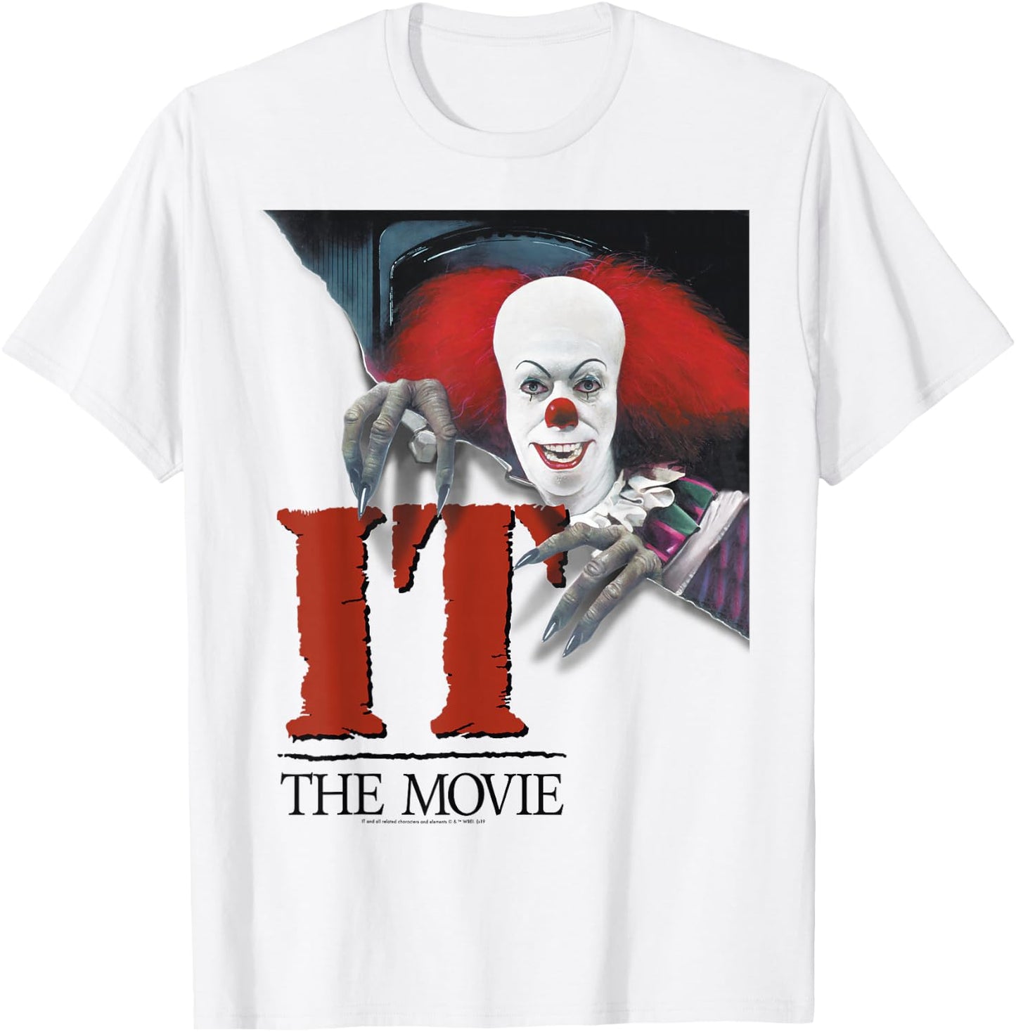 It Miniseries Pennywise Poster Logo T-Shirt - T-Shirt | White