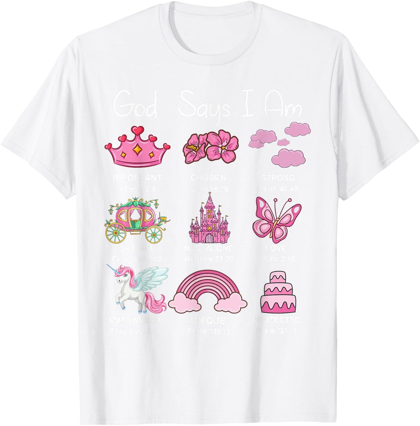 God Say I Am Princess Cute Christian Teen Girl Toddler Jesus T-Shirt - T-Shirt | White