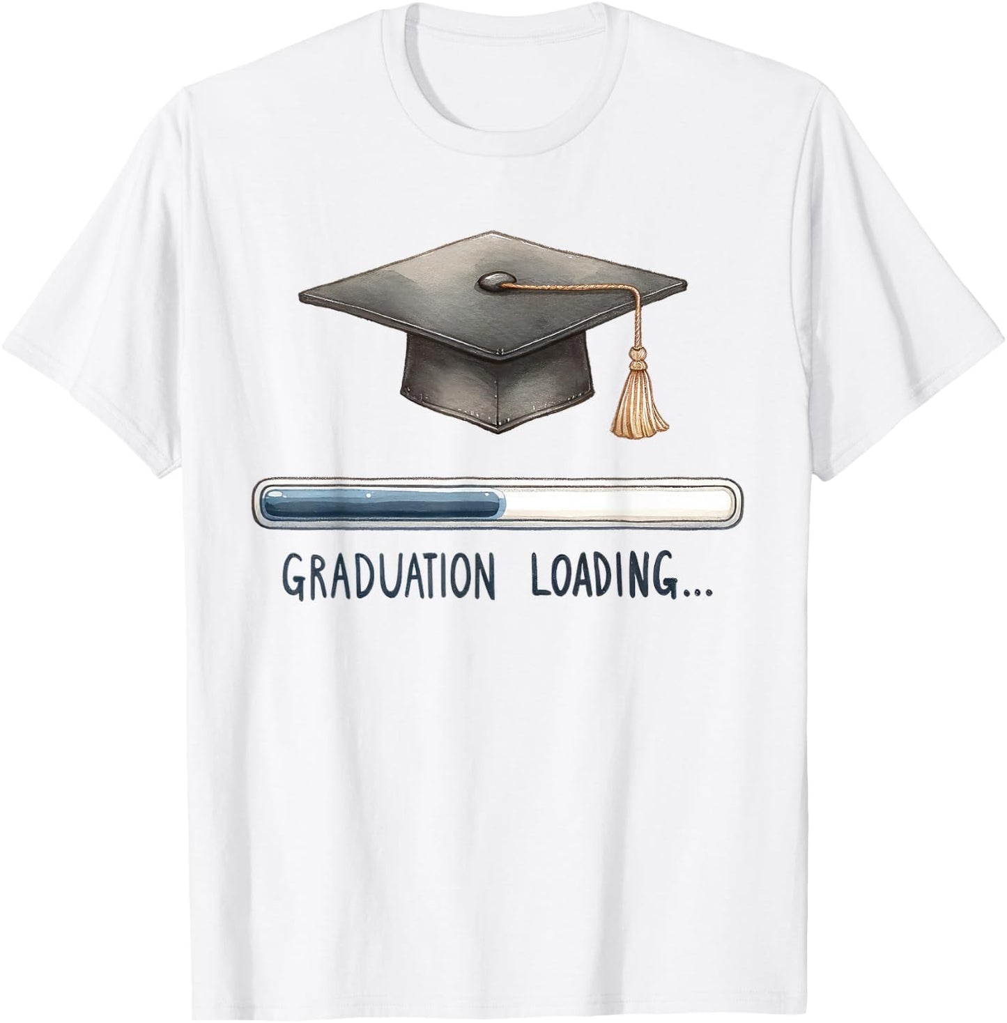 Graduation Loading T-Shirt - T-Shirt | White