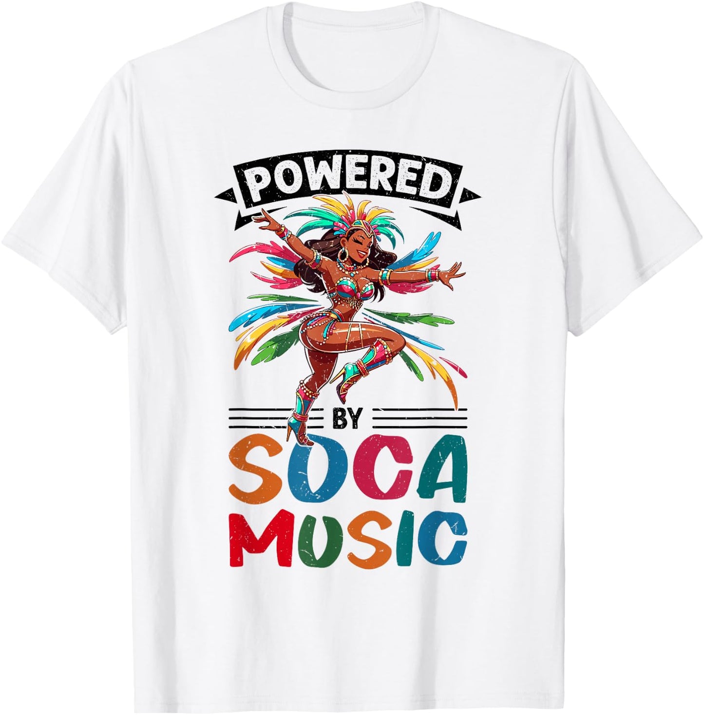 Caribbean Carnival Soca Dance T-Shirt - T-Shirt | White