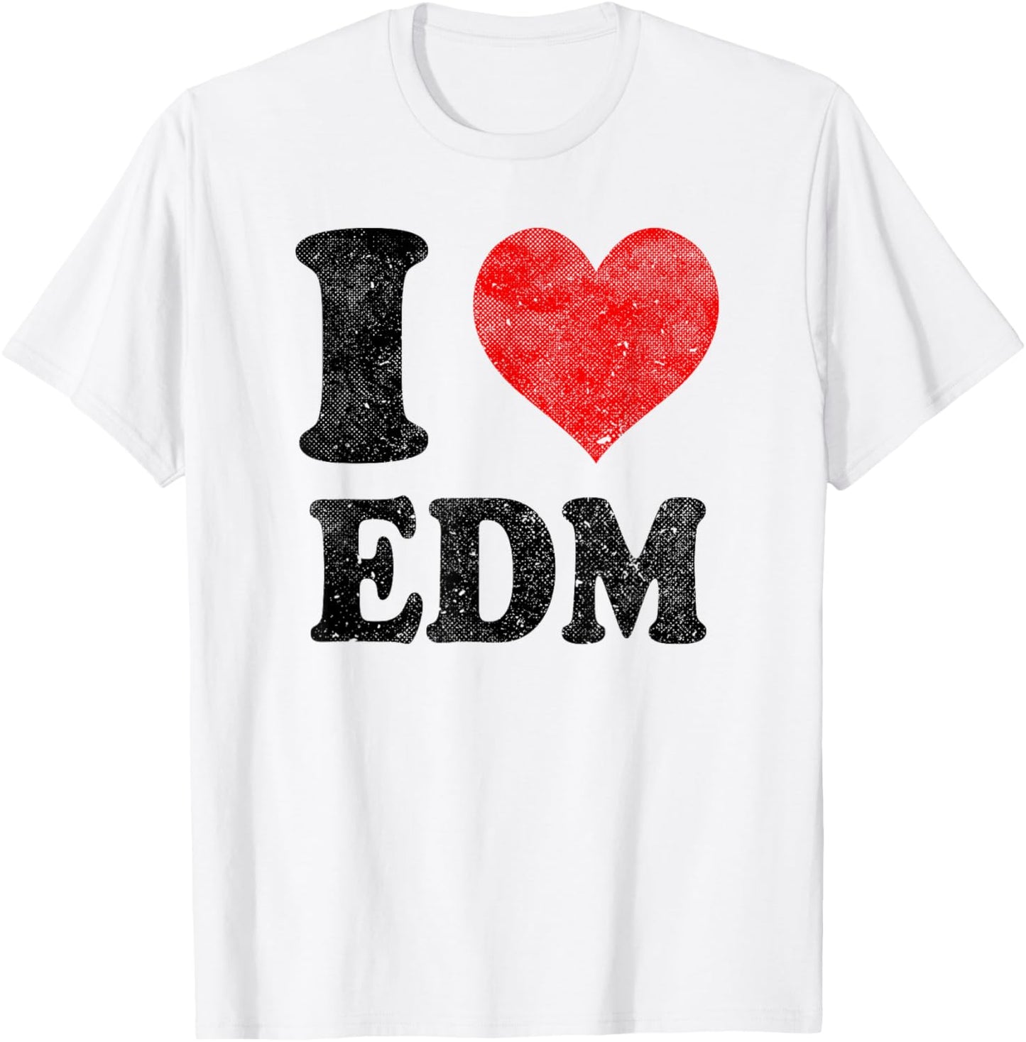I Love EDM Vintage T-Shirt - T-Shirt | White