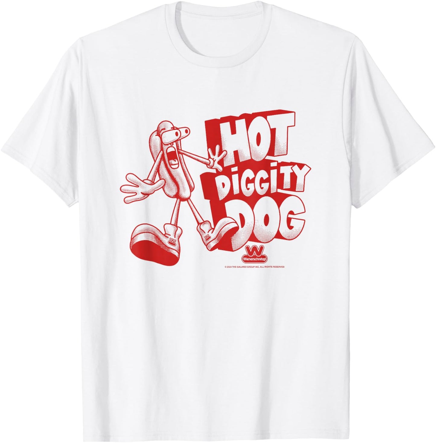 Wienerschnitzel Hot Diggity Dog The Delicious One Vintage T-Shirt - T-Shirt | White