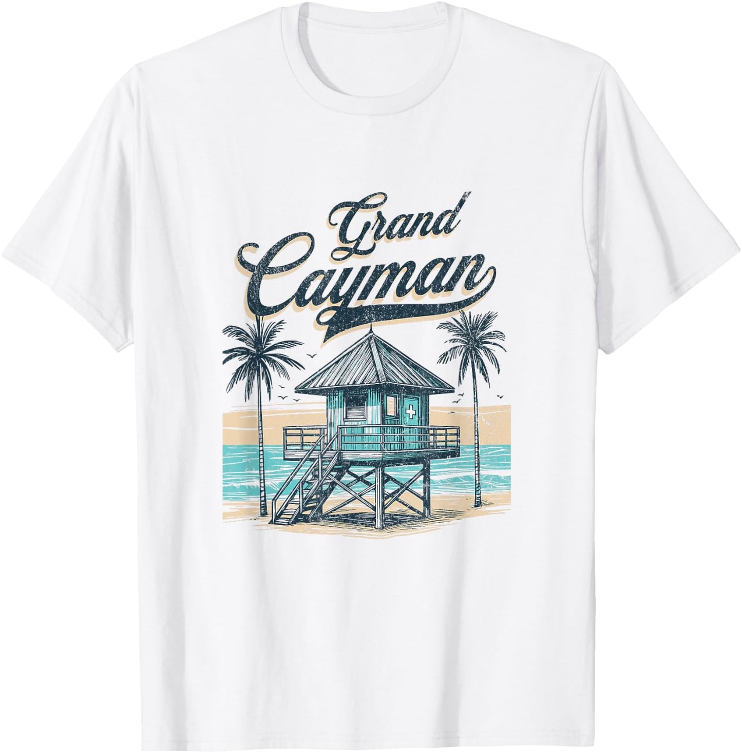 Grand Cayman Souvenir Cayman Islands T-Shirt - T-Shirt | White