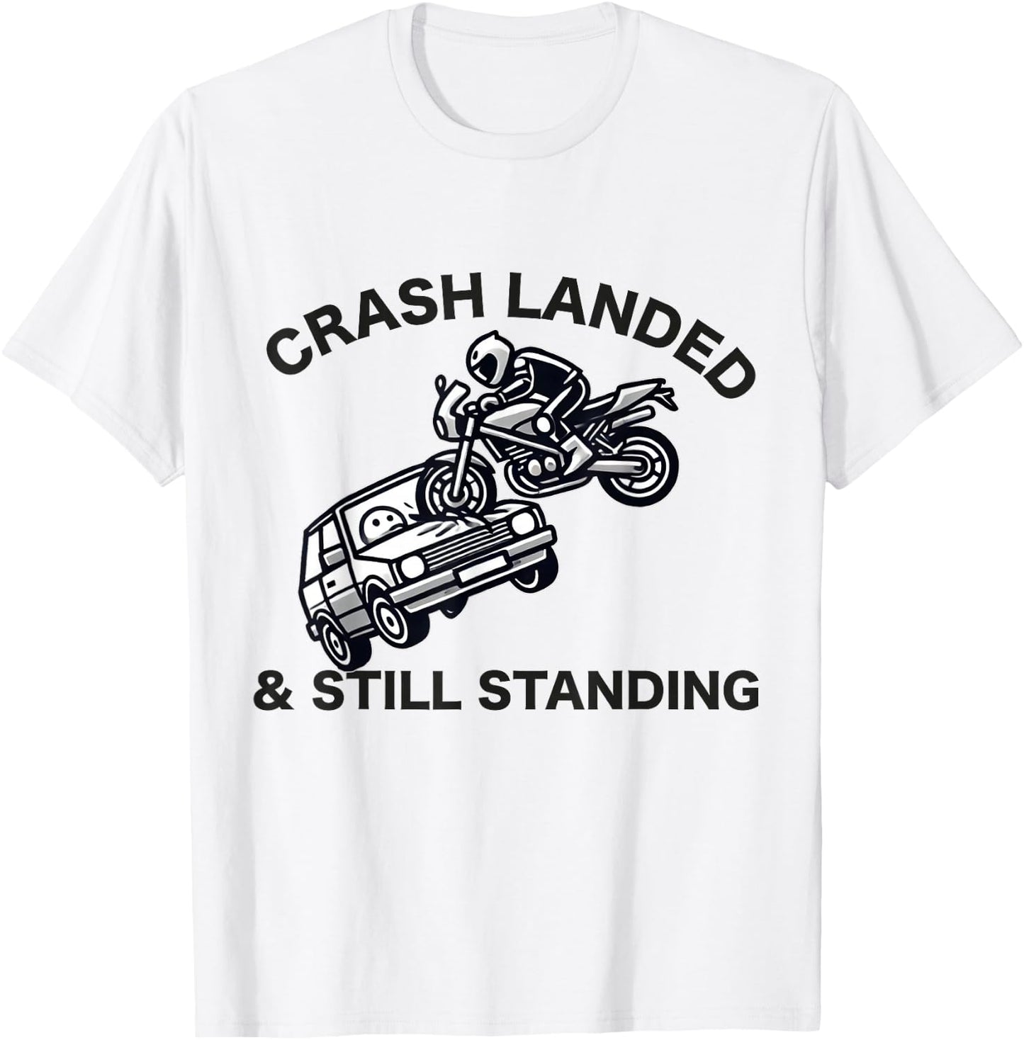 Motorcycle Accident Survivor Bike Crash Injury Recovery T-Shirt - T-Shirt | White
