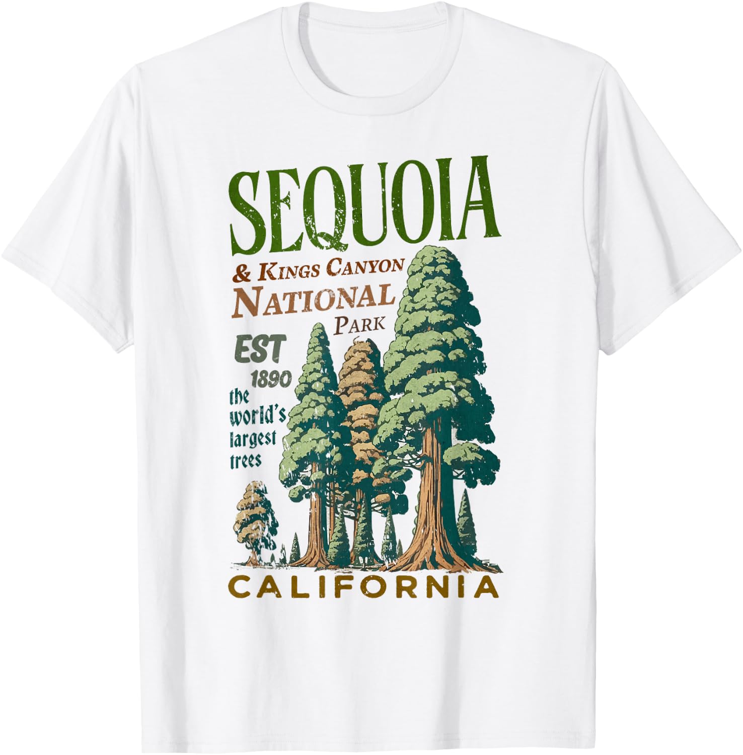 Sequoia Kings Canyon National Parks T-Shirt - T-Shirt | White