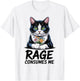Rage Consumes Me Tuxedo Cat Mom Funny Youth Mama Cute Kitten T-Shirt - T-Shirt | White