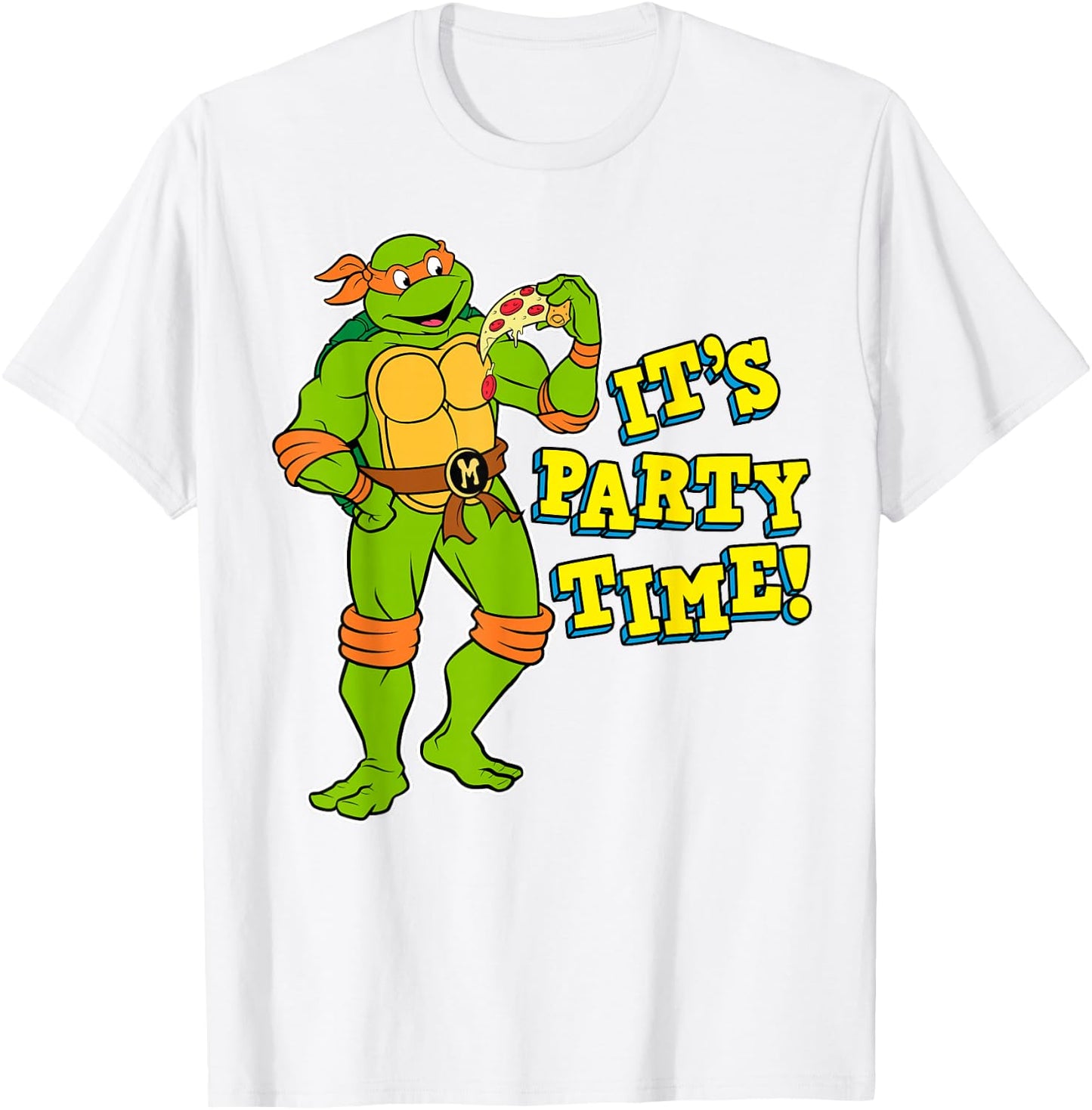 Teenage Mutant Ninja Turtles Leonardo Party Time T-Shirt - T-Shirt | White
