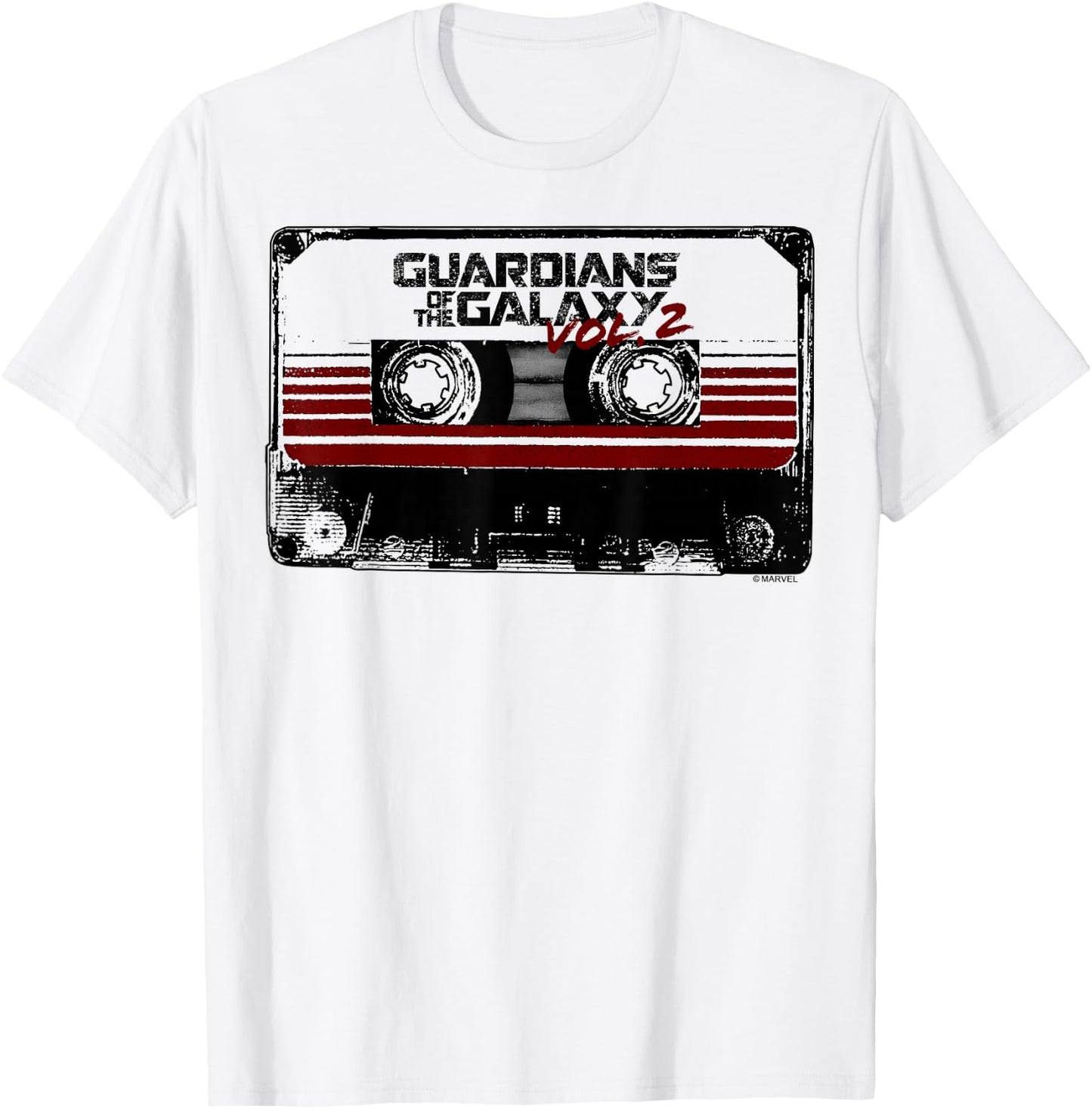 Marvel Guardians of The Galaxy Vol 2 Awesome Mix Tape Logo T-Shirt - T-Shirt | White