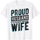 Proud Husband OF A FREAKING AWESOME WIFE Proud Couple T-Shirt - T-Shirt | White