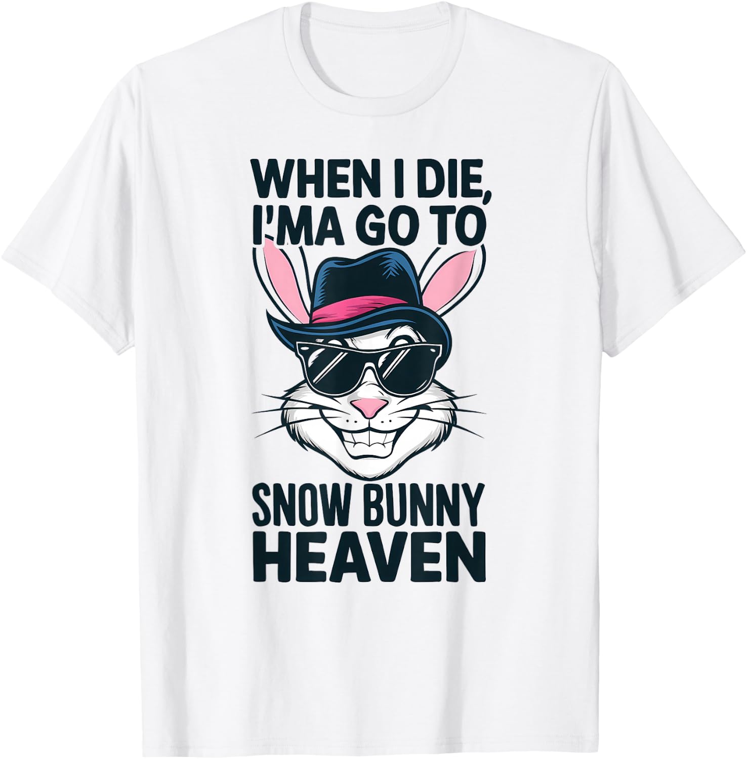 Lounge King Clothing Snow Bunny Heaven T-Shirt - T-Shirt | White