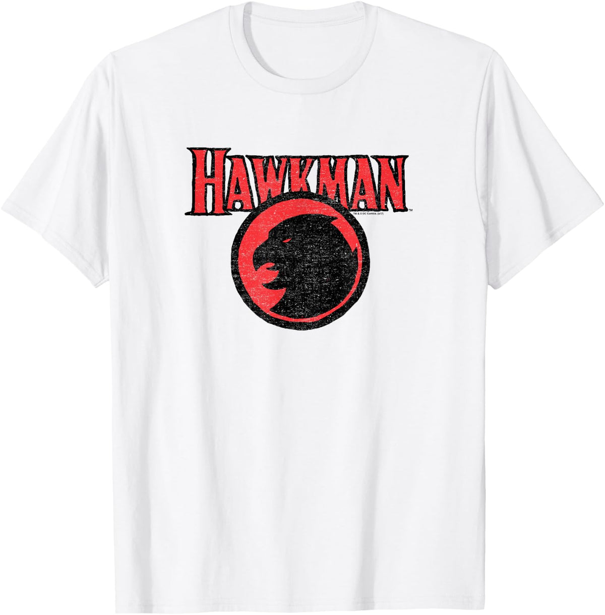 Justice League Rough Hawkman Logo T-Shirt - T-Shirt | White
