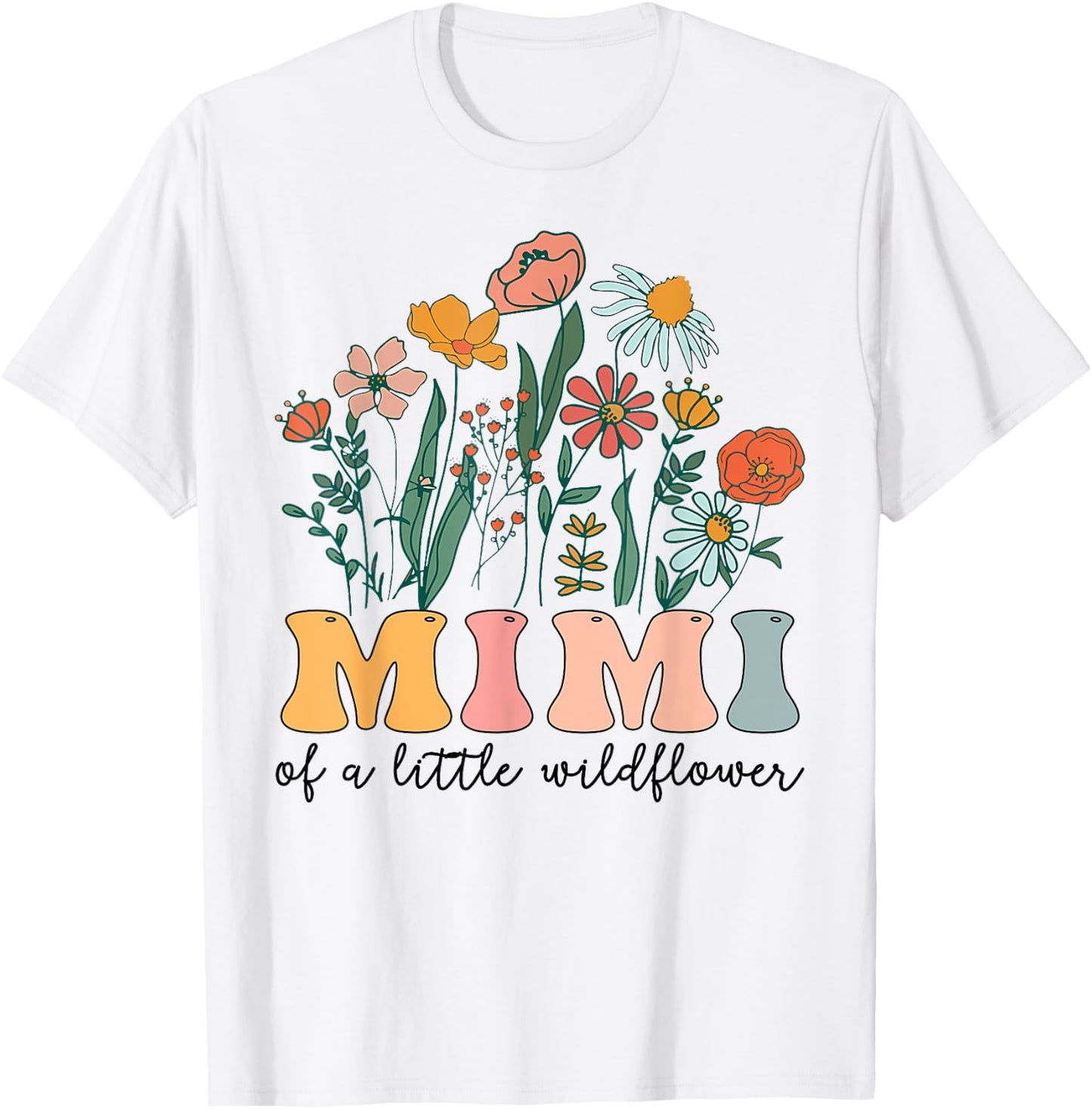 Mimi Of The Little Wildflower Birthday Party Baby Shower T-Shirt - T-Shirt | White