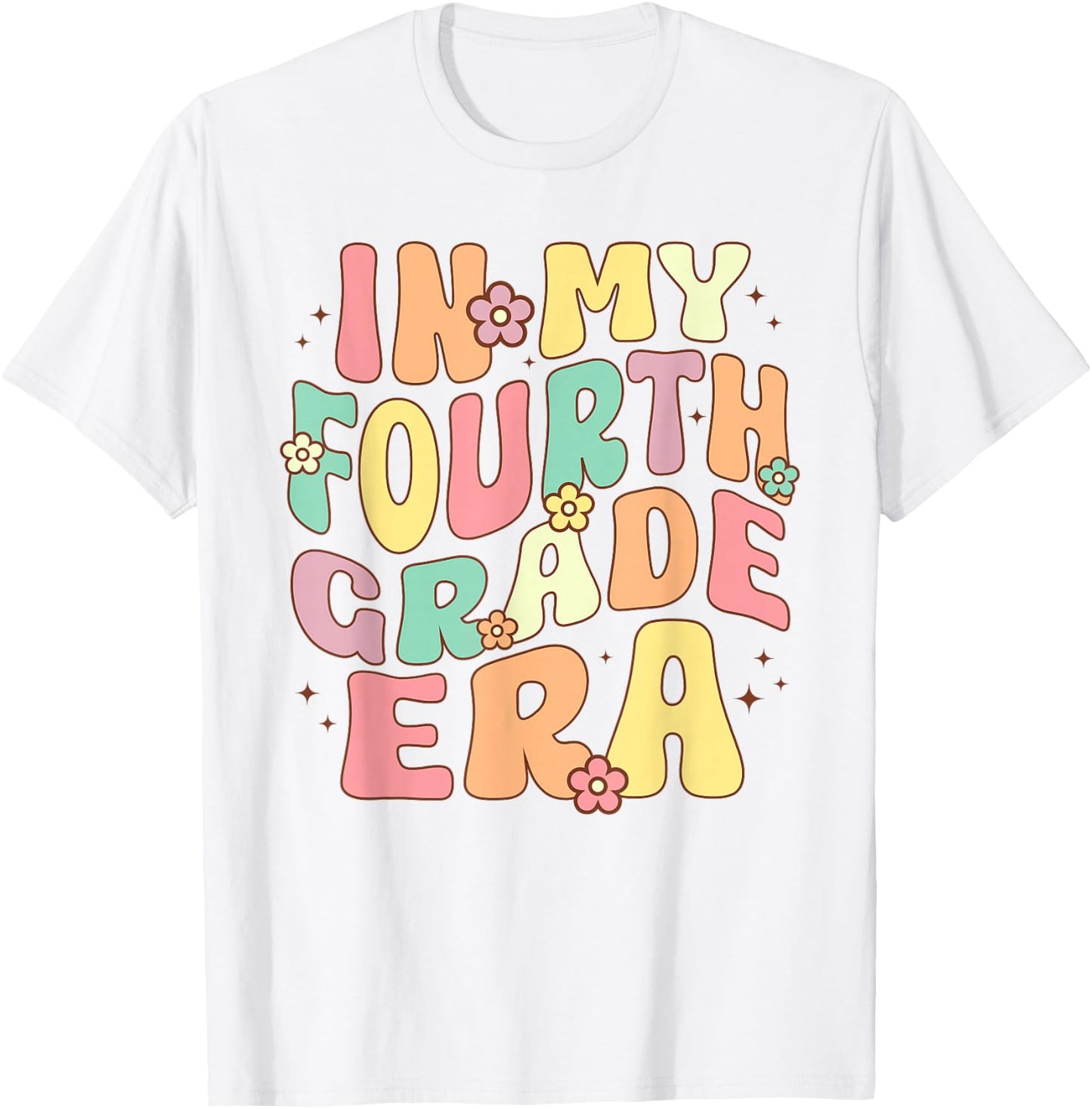 In My Fourth Grade Era 4th Grade Groovy Back to School T-Shirt - T-Shirt | White