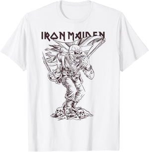Iron Maiden - Piece of Mind Graphic Novel Trooper Red T-Shirt - T-Shirt | White