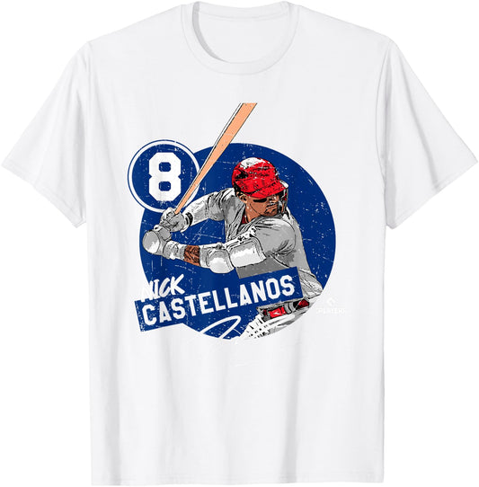 Nick Castellanos | Philadelphia MLB Players | MLBCAS4017 - S T-Shirt - T-Shirt | White