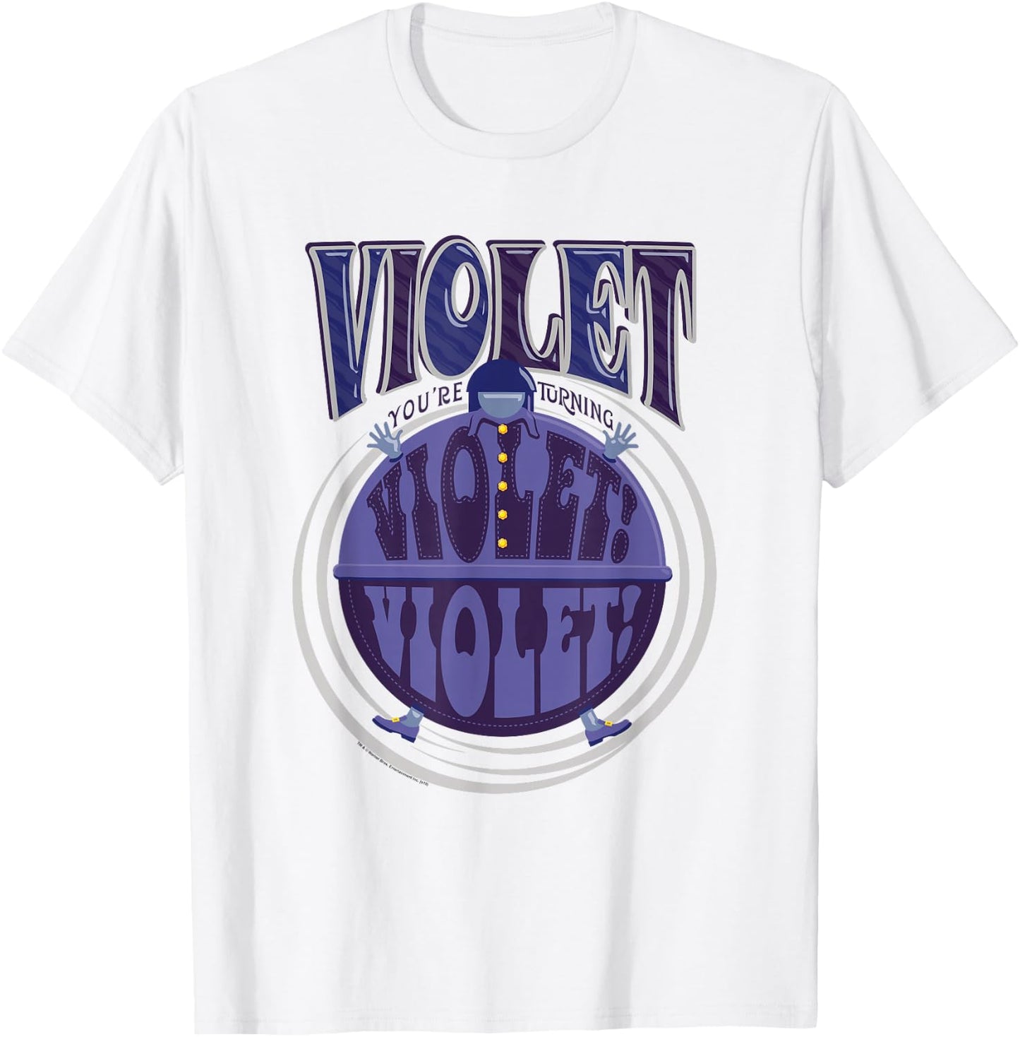 Willy Wonka & the Chocolate Factory Violet Logo T-Shirt - T-Shirt | White