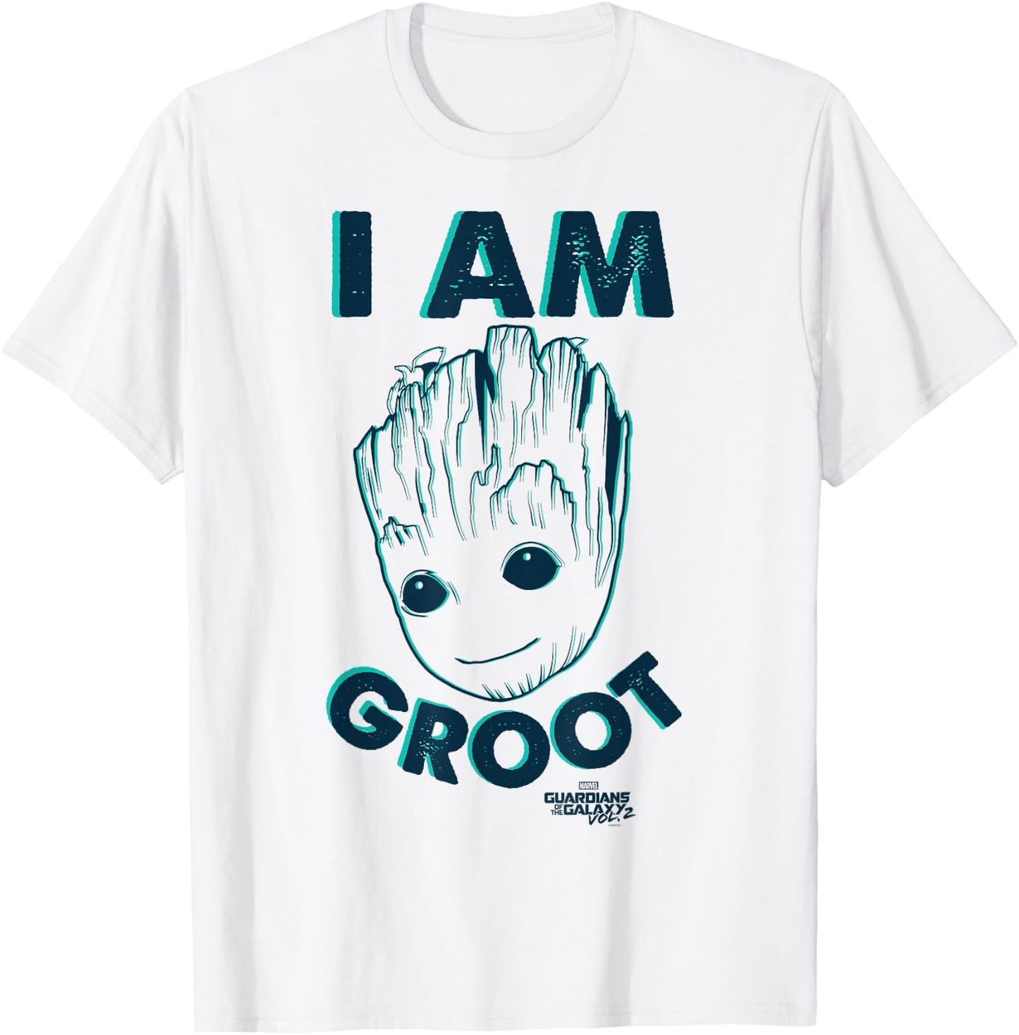 Marvel Guardians of The Galaxy Vol 2 Baby Groot Neon Sketch T-Shirt - T-Shirt | White