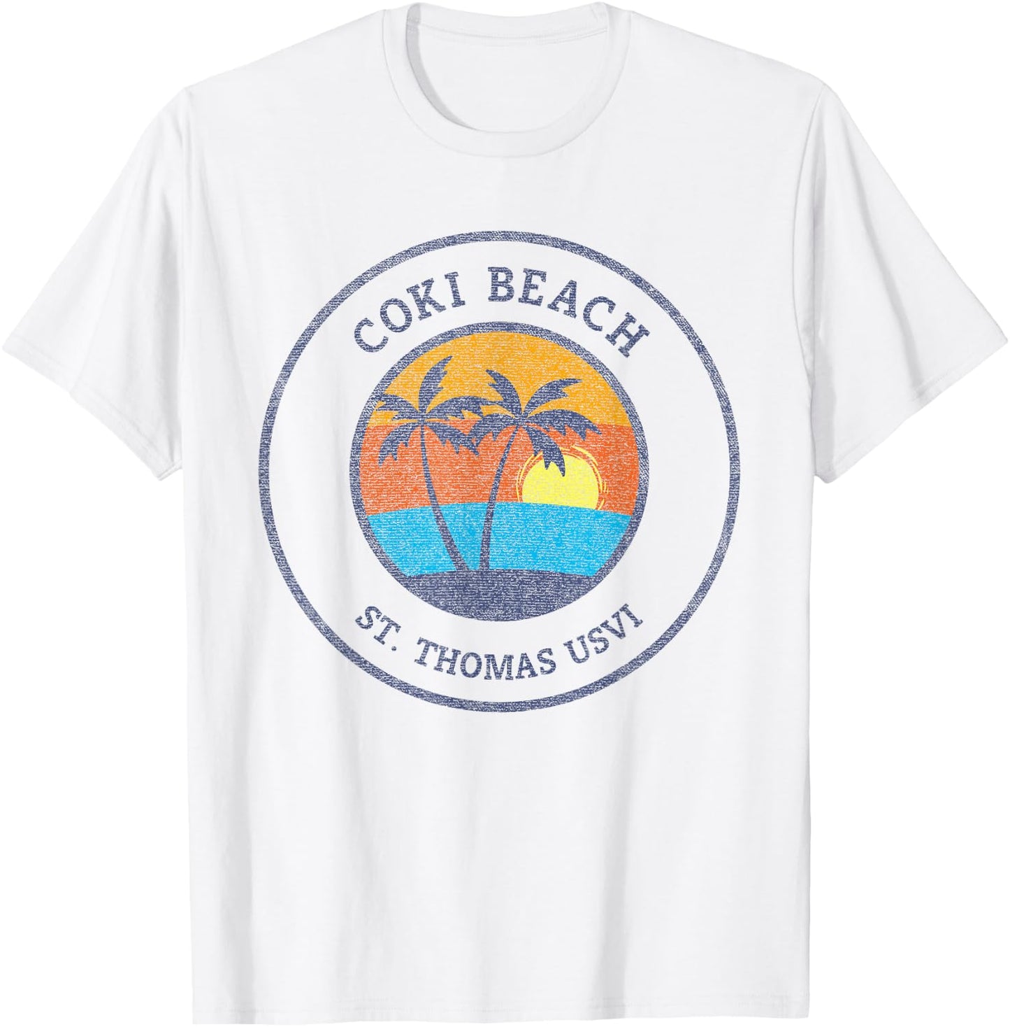 Coki Beach St. Thomas United States Virgin Islands Men Women T-Shirt - T-Shirt | White