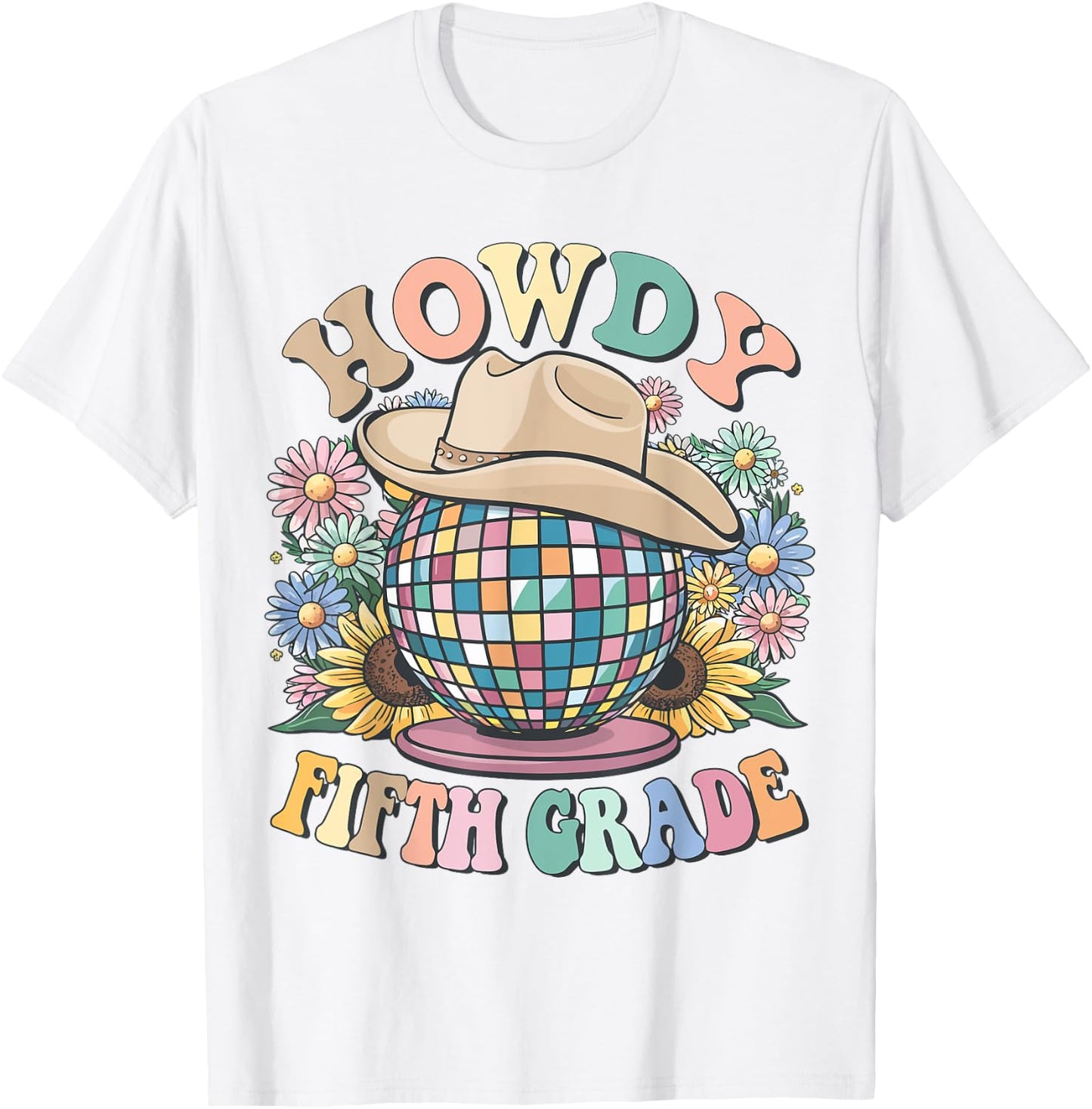 Howdy Fifth Grade Cowgirl Country 5th Grade Back to School T-Shirt - T-Shirt | White