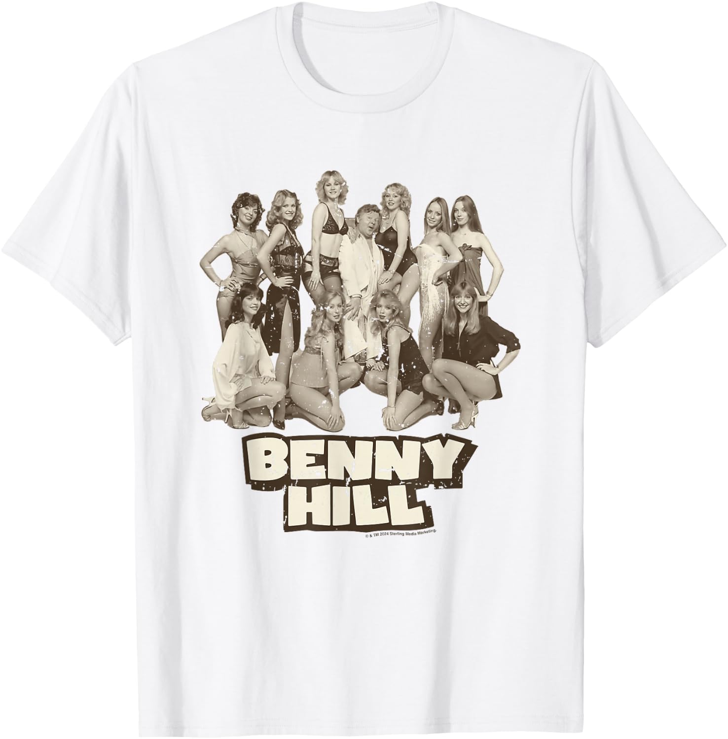 Benny Hill Show Comedian With His Hill's Angels T-Shirt - T-Shirt | White