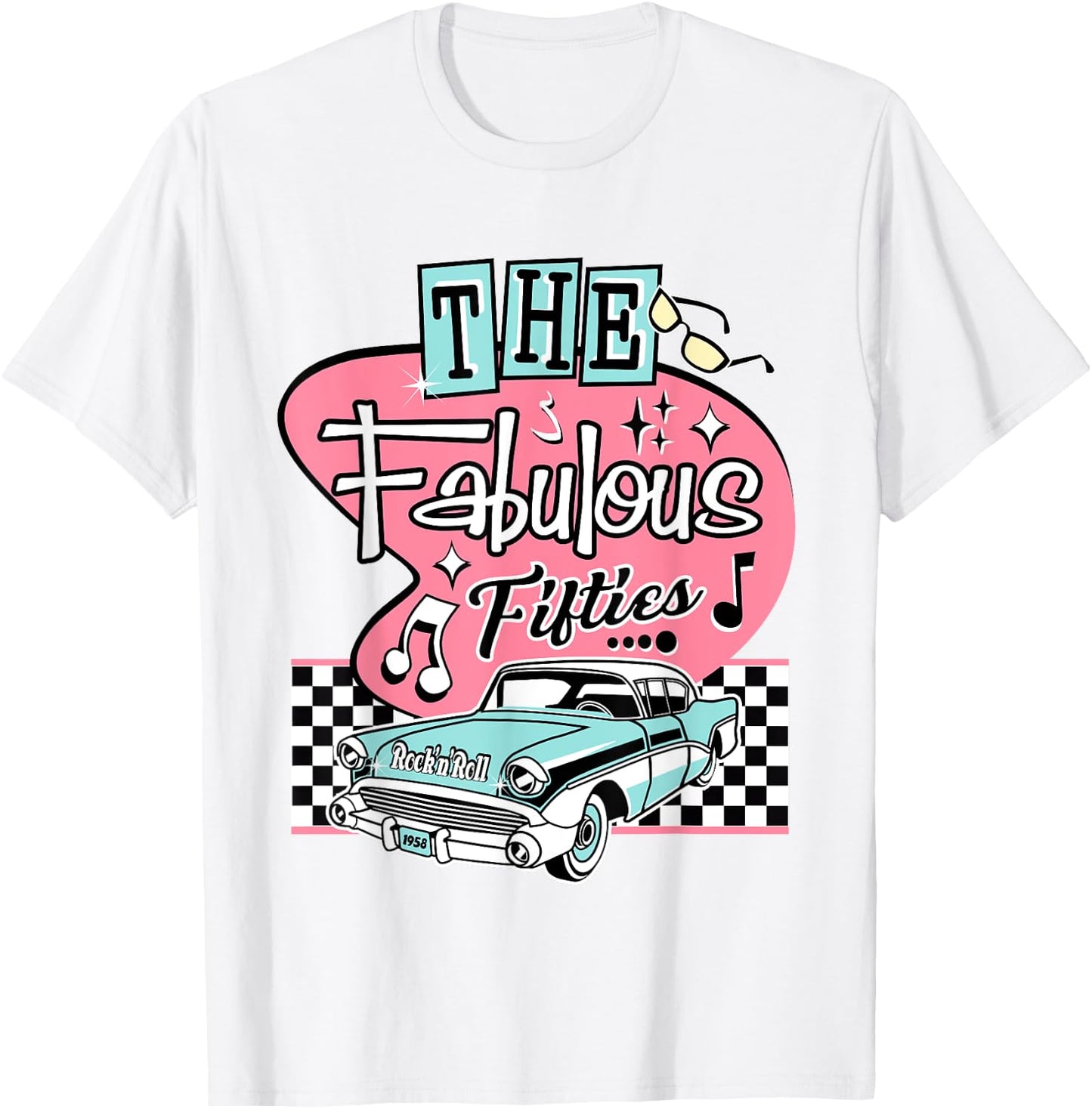 1950s Sock Hop Dance Retro 50s Costume Rockabilly Doo Wop T-Shirt - T-Shirt | White