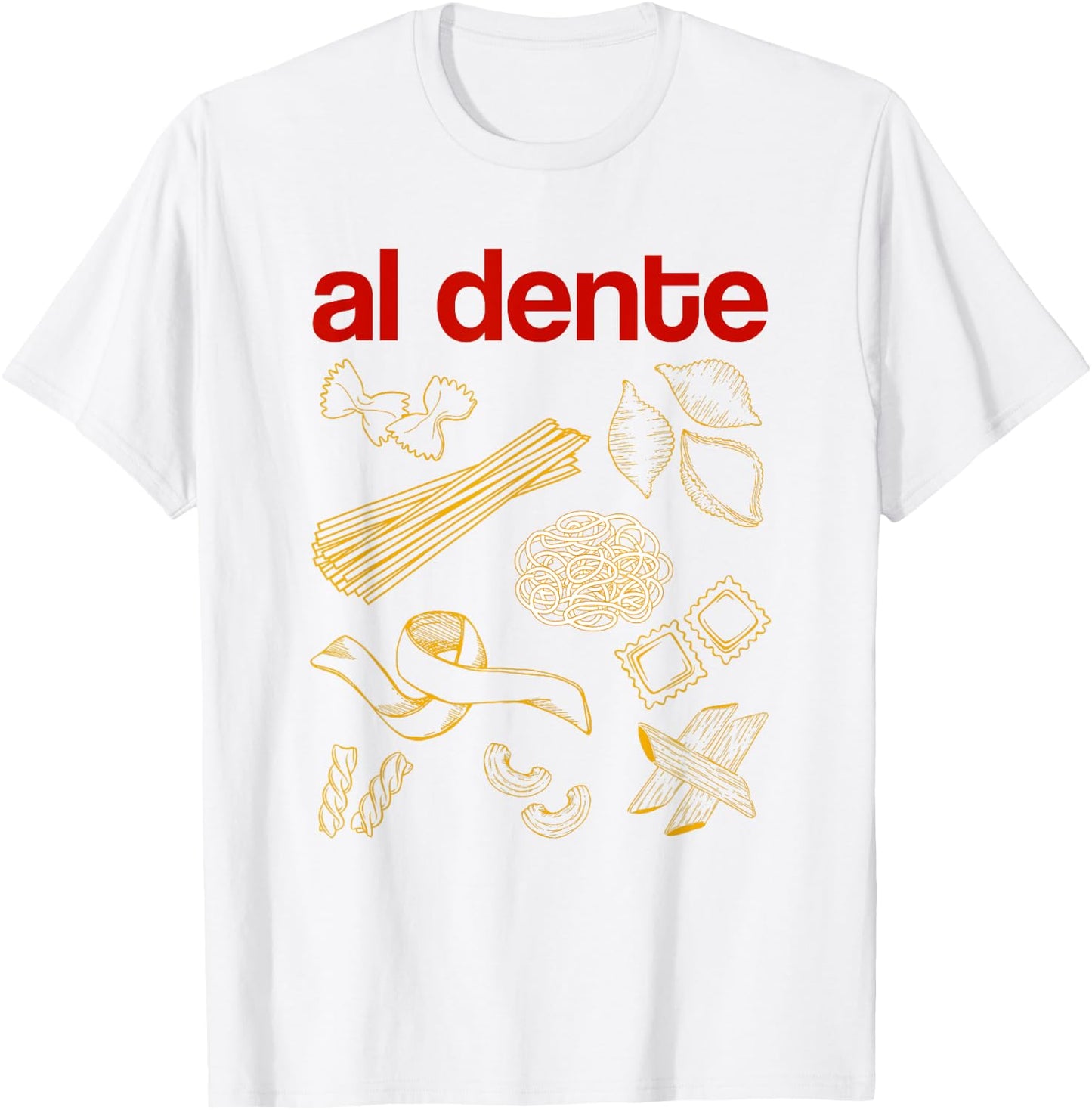 Al Dente Pasta Italian T-Shirt - T-Shirt | White