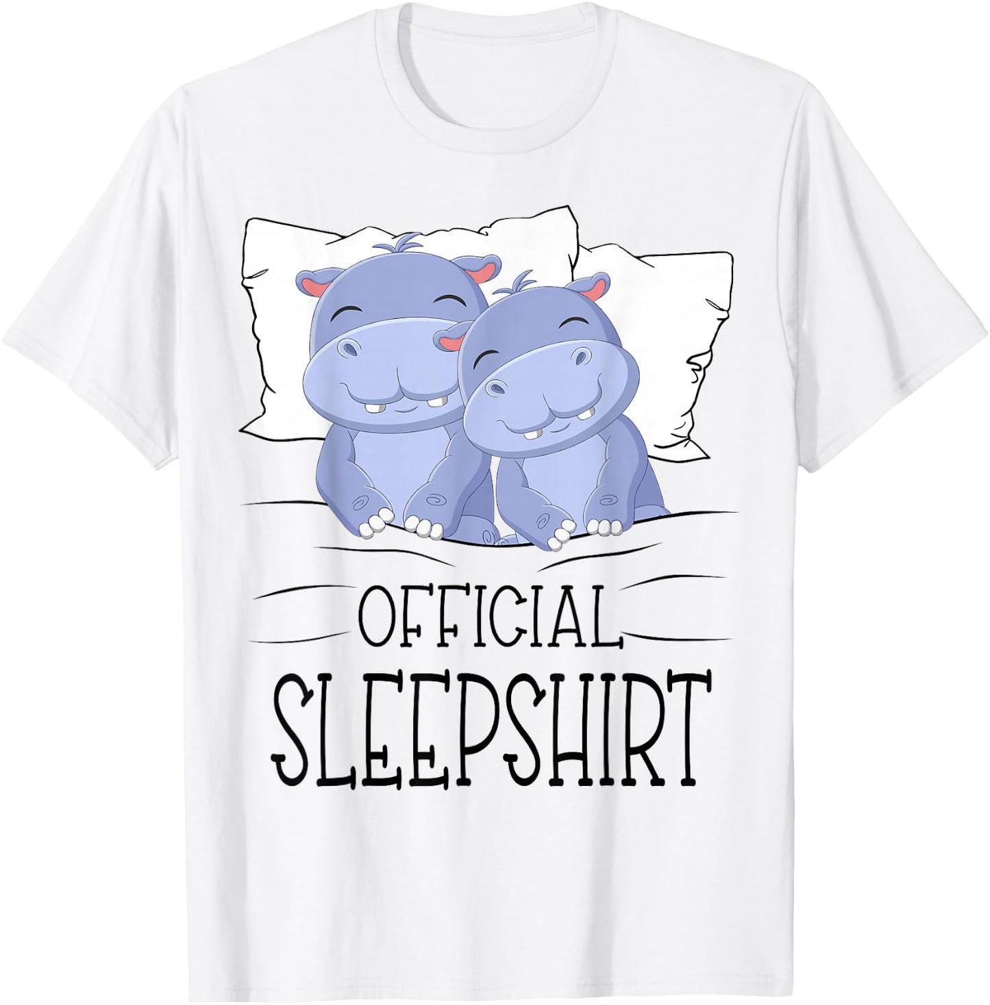 Hippo Hippopotamus Hippos Sleep Pajamas Gifts Women T-Shirt - T-Shirt | White