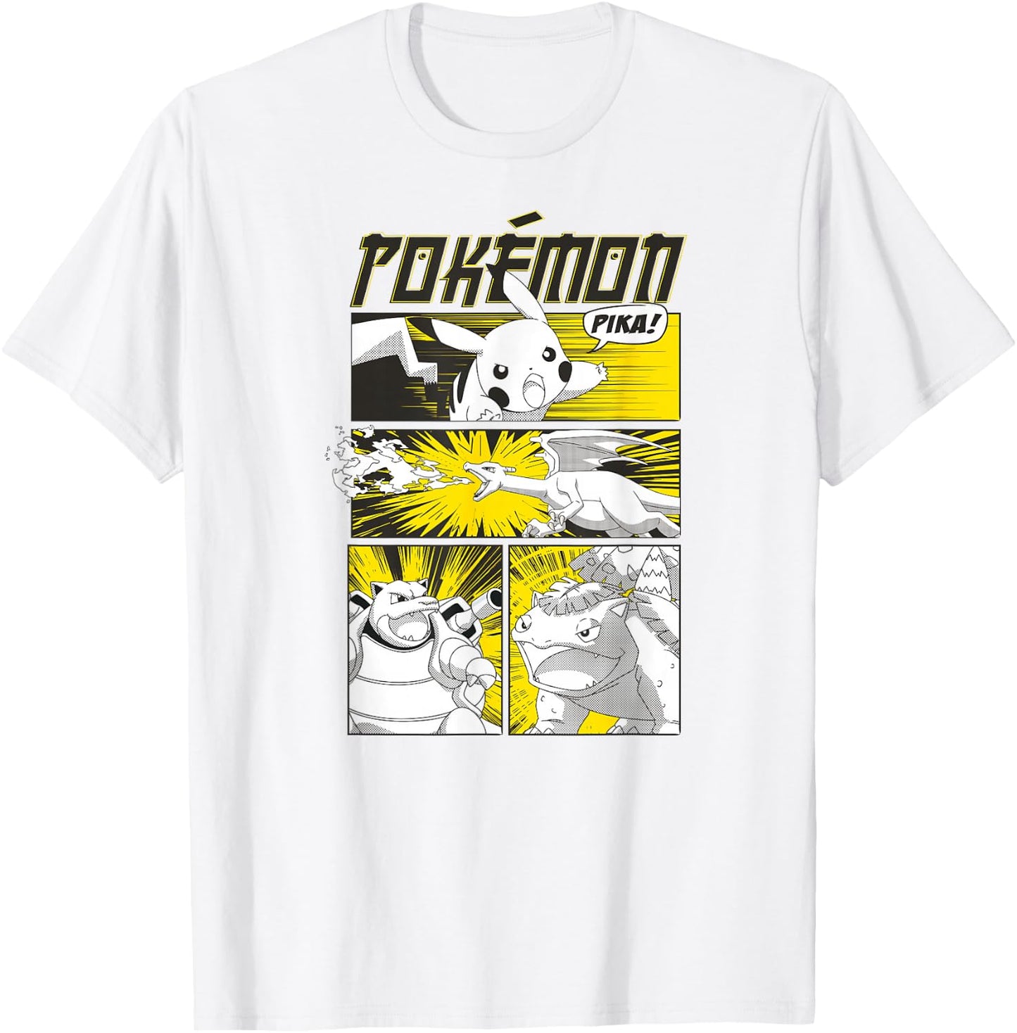 Pokémon - Pikachu Anime Battle Scene T-Shirt - T-Shirt | White