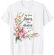 Freesia Flower Bible Verse Watercolor Floral Christian T-Shirt - T-Shirt | White