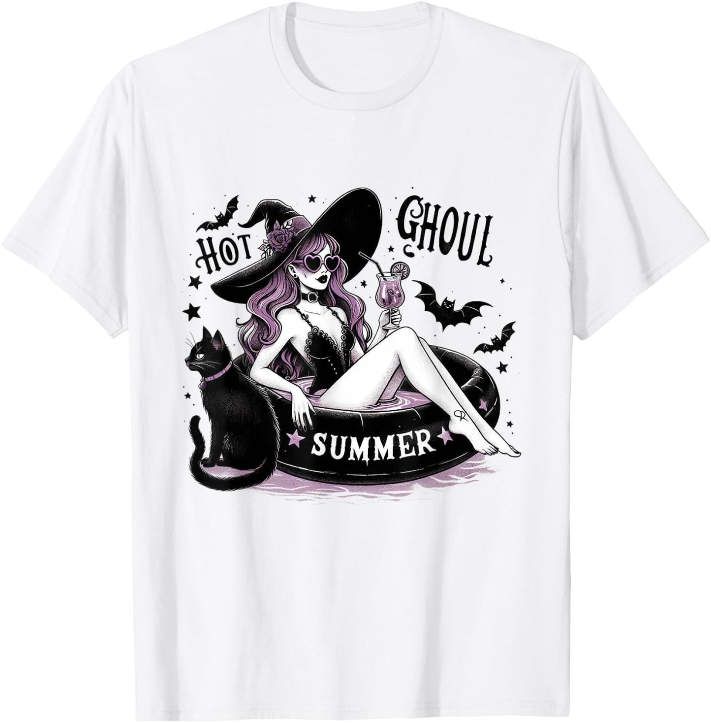 Hot Ghoul Summer Halloween Witch Party Costume T-Shirt - T-Shirt | White