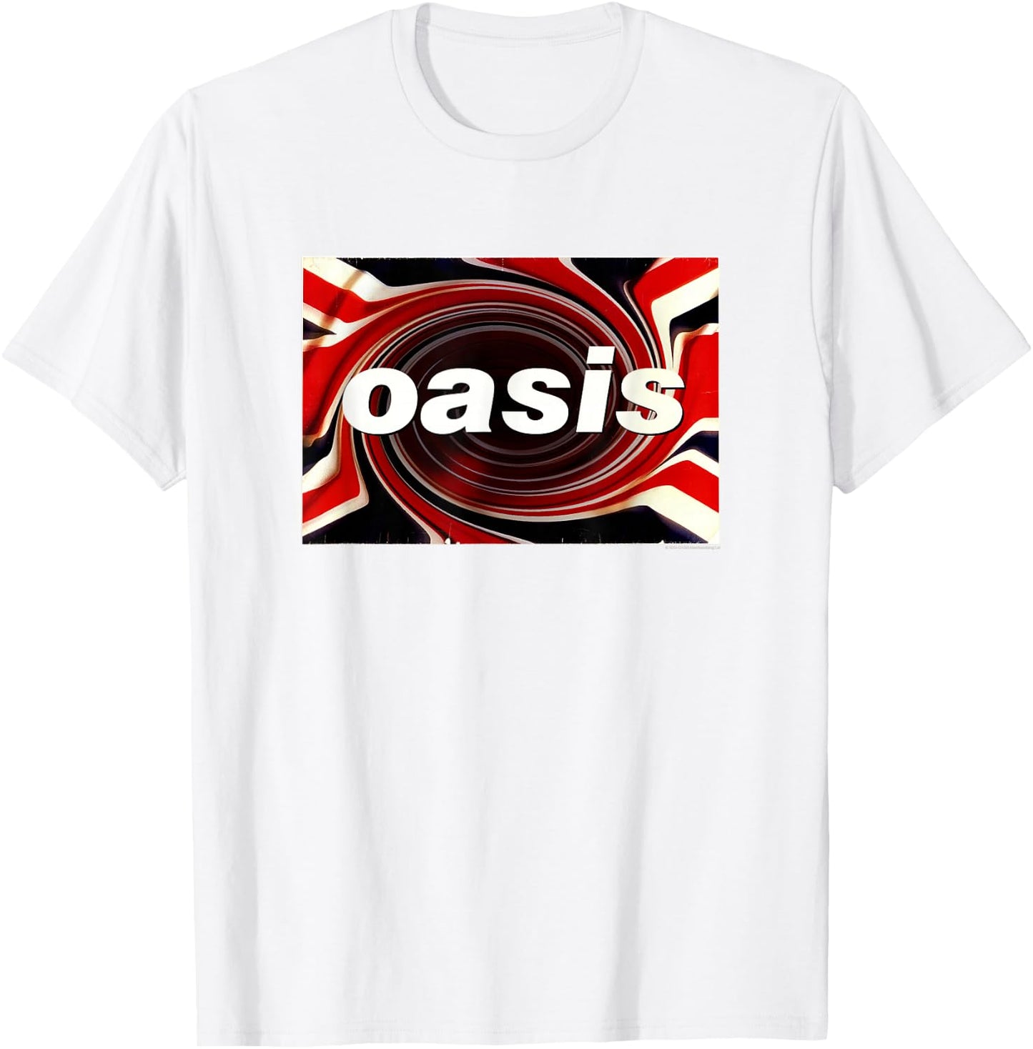 Oasis – Union Jack Logo T-Shirt - T-Shirt | White