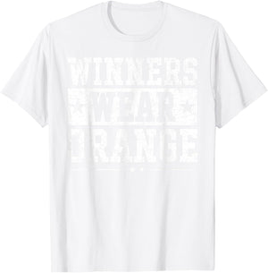 Winners Wear Orange Color War Camp Team Game Competition T-Shirt - T-Shirt | White