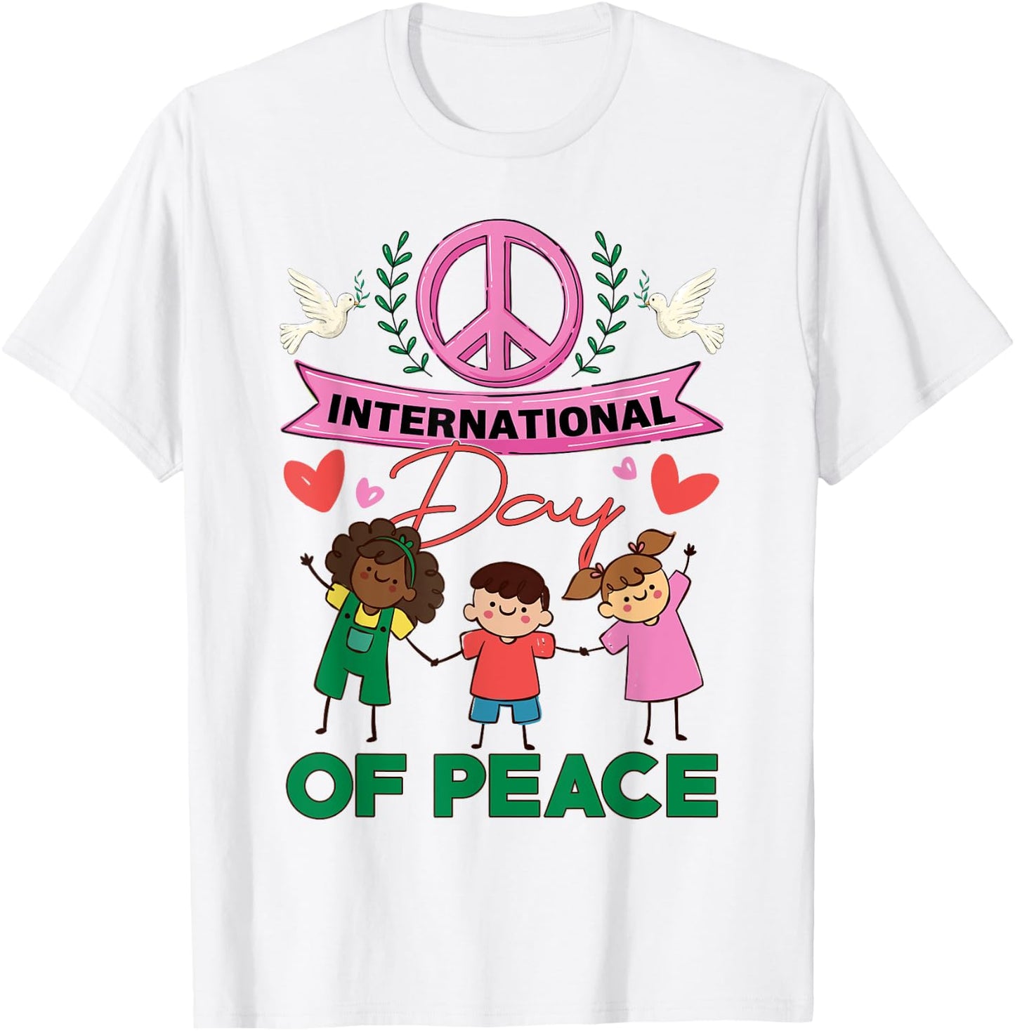 International Day Of Peace World Peace Day September 21 Kids T-Shirt - T-Shirt | White
