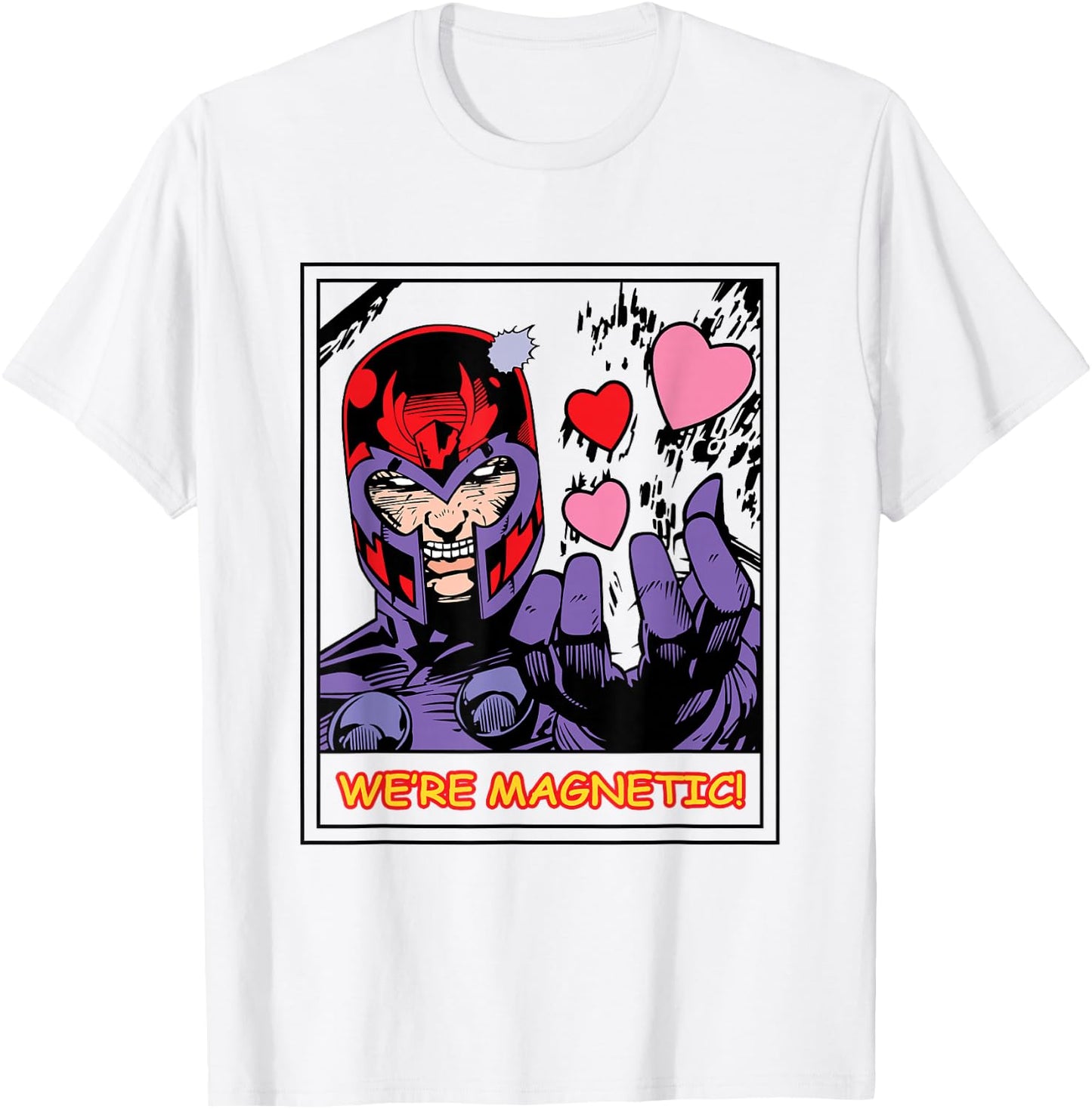 Marvel Valentine's Day We're Magnetic! Magneto Poster T-Shirt - T-Shirt | White
