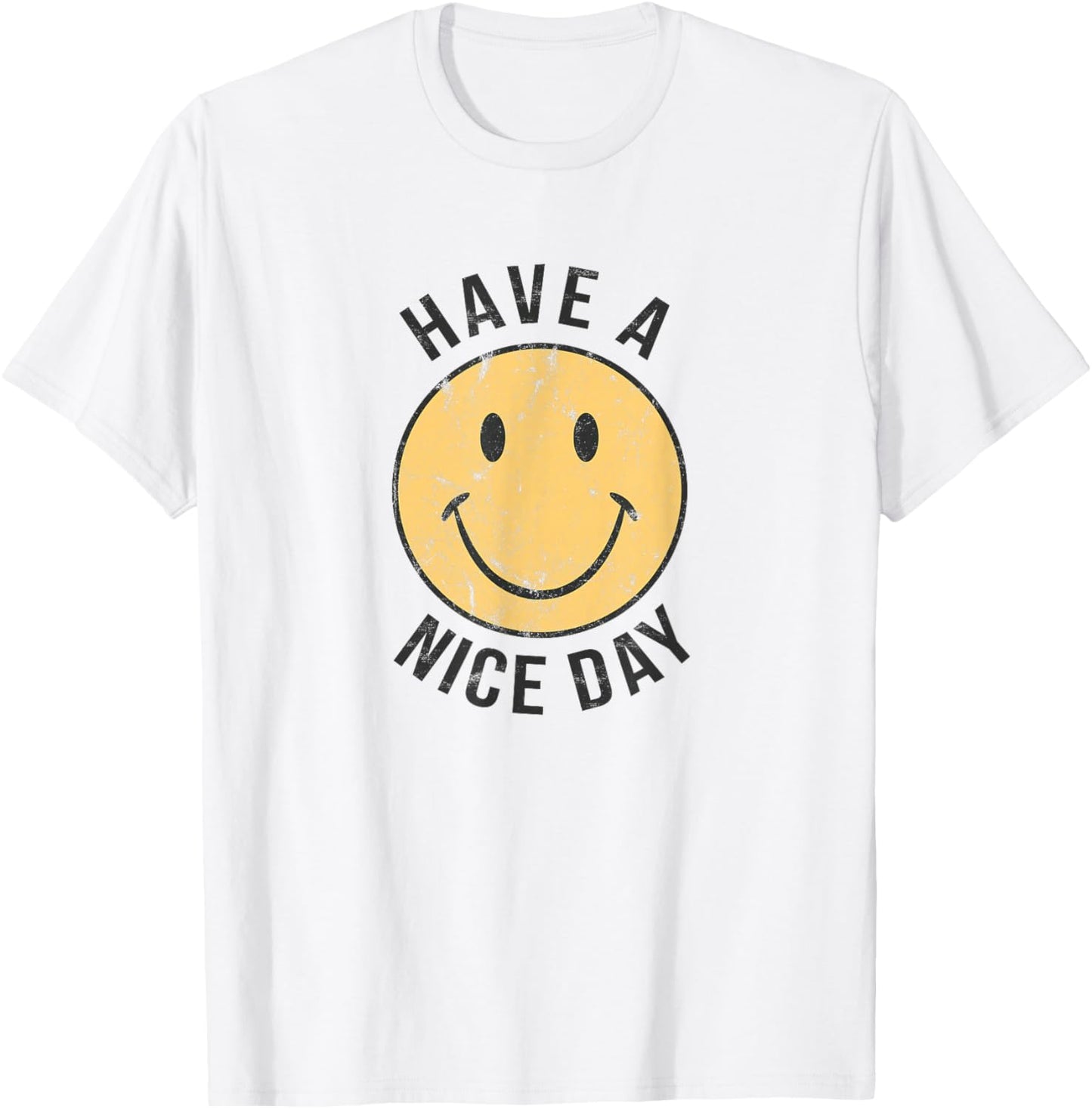 70's Retro T Shirt | Have a Nice Day Shirt | Happy Face T-Shirt - T-Shirt | White