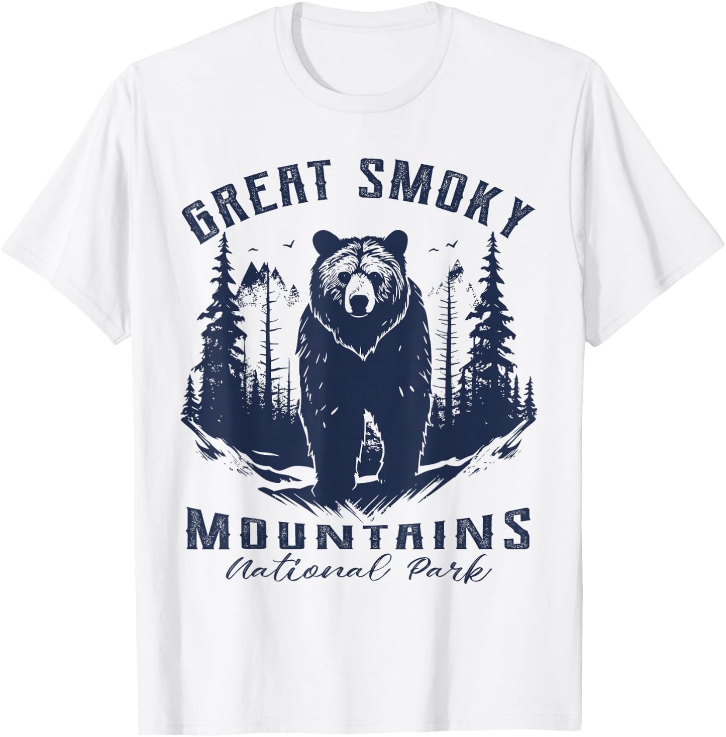 Vintage Great Smoky Mountains National Park kids Hiking T-Shirt - T-Shirt | White